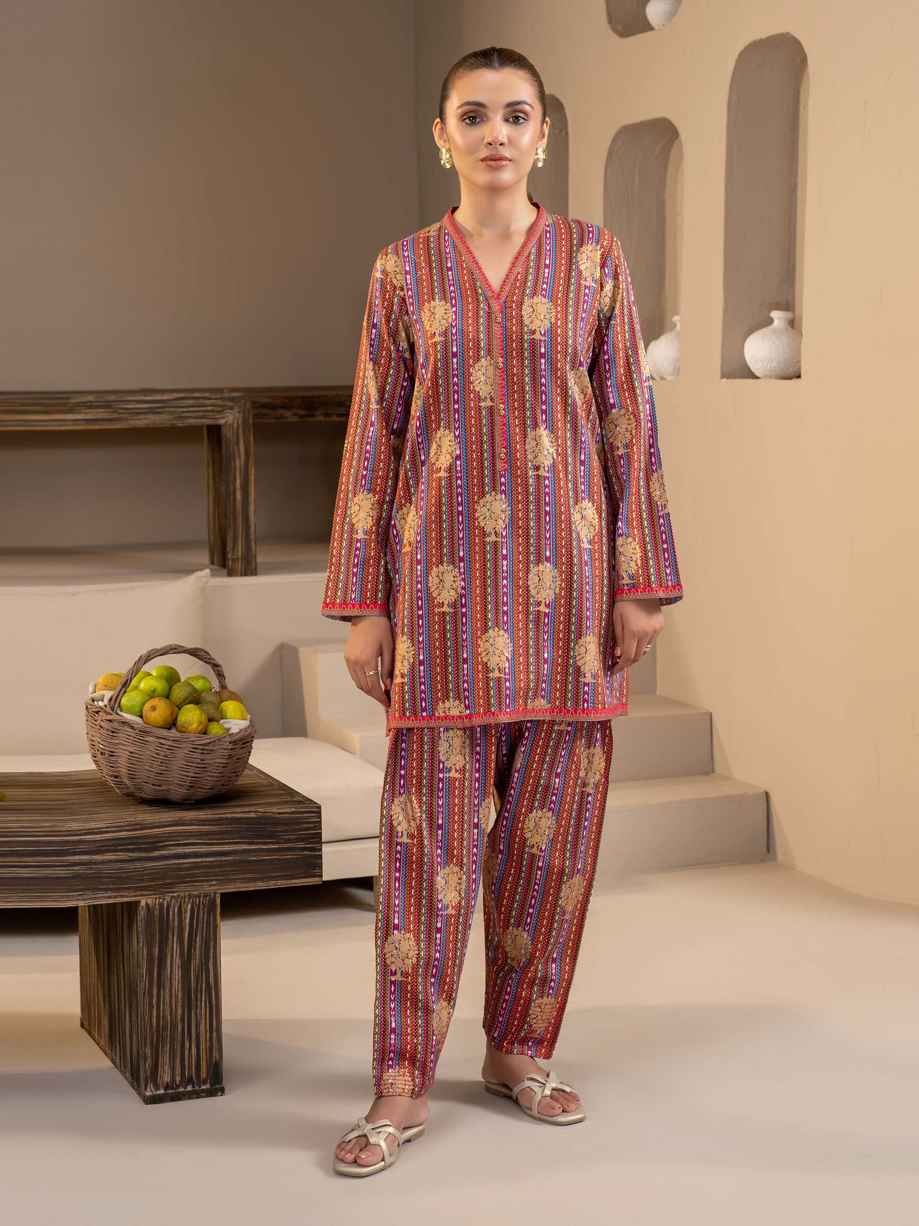 Khaddar Shirt-Paste Print (Unstitched) - Image 2