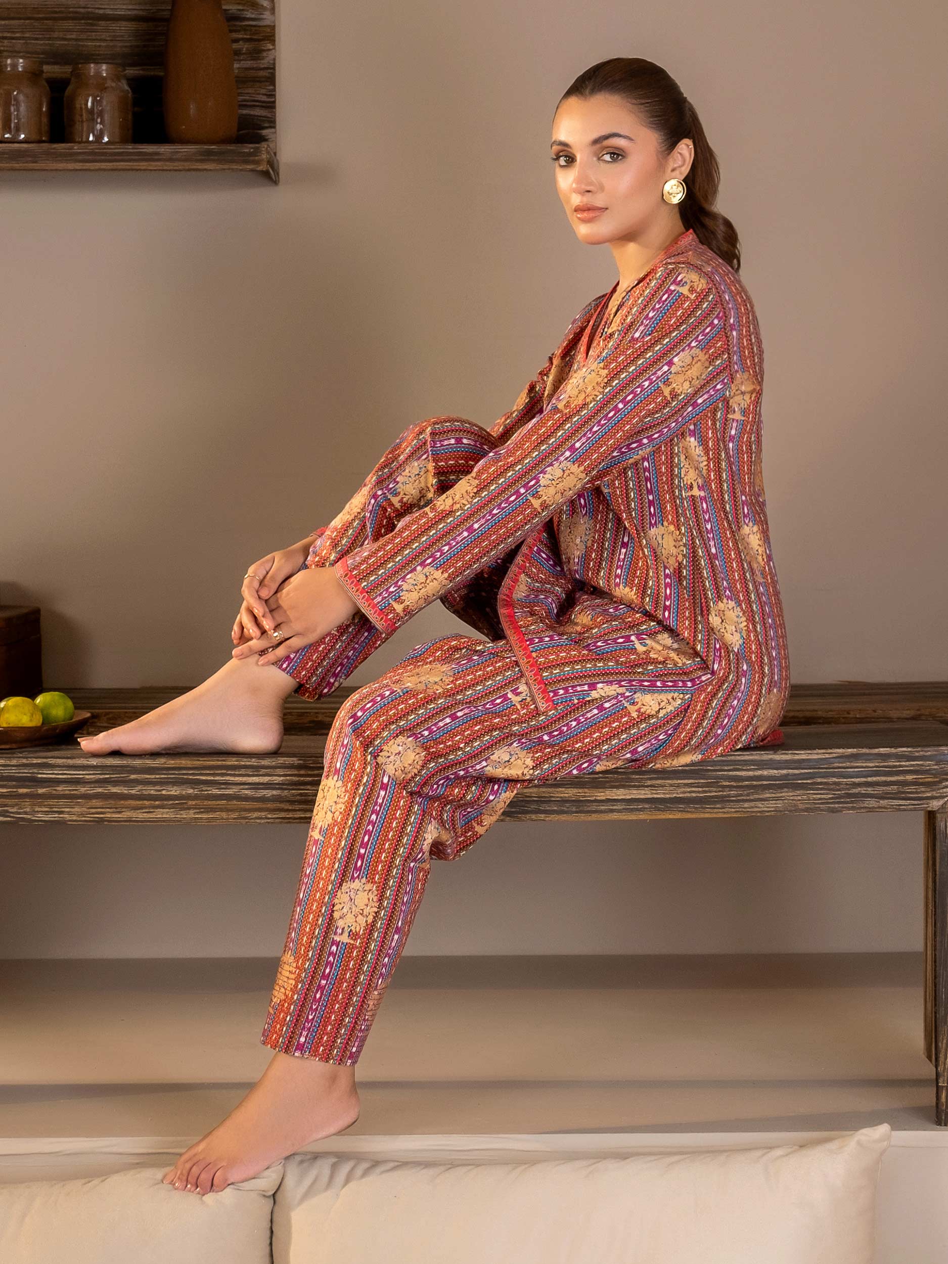 Khaddar Shirt-Paste Print (Unstitched) - Image 3