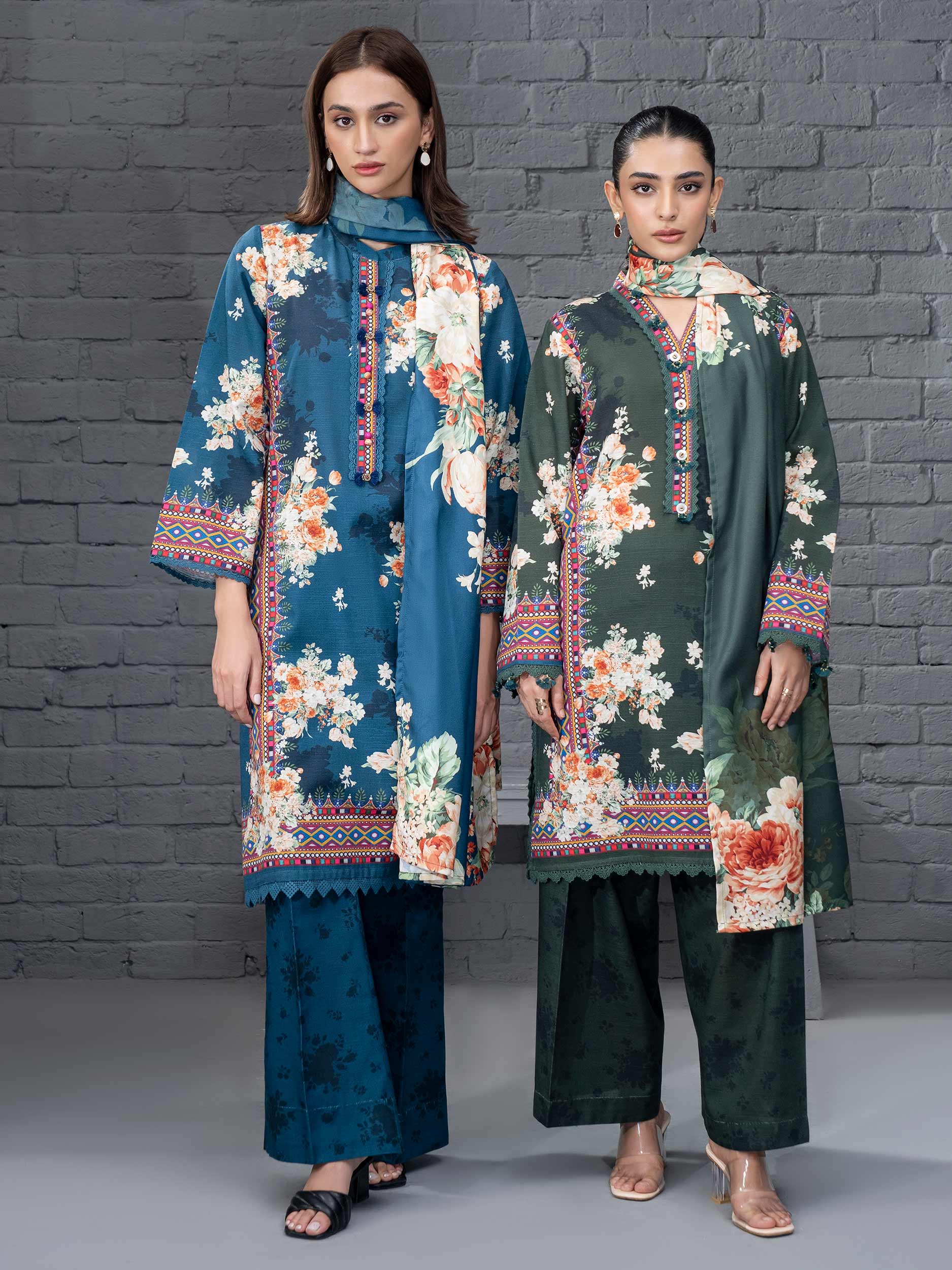 3 Piece Khaddar Suit-Printed (Unstitched) - Image 7