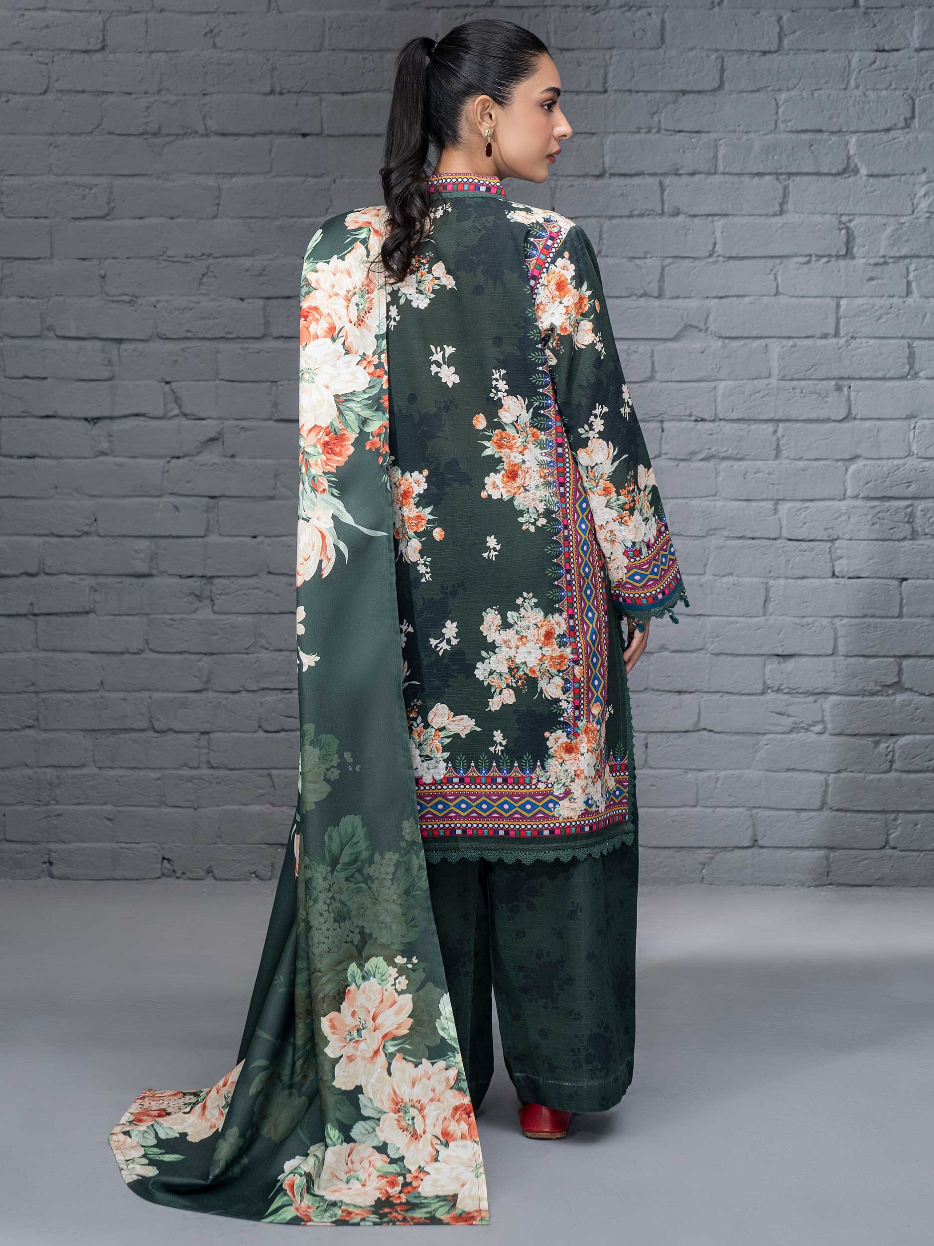 3 Piece Khaddar Suit-Printed (Unstitched) - Image 6