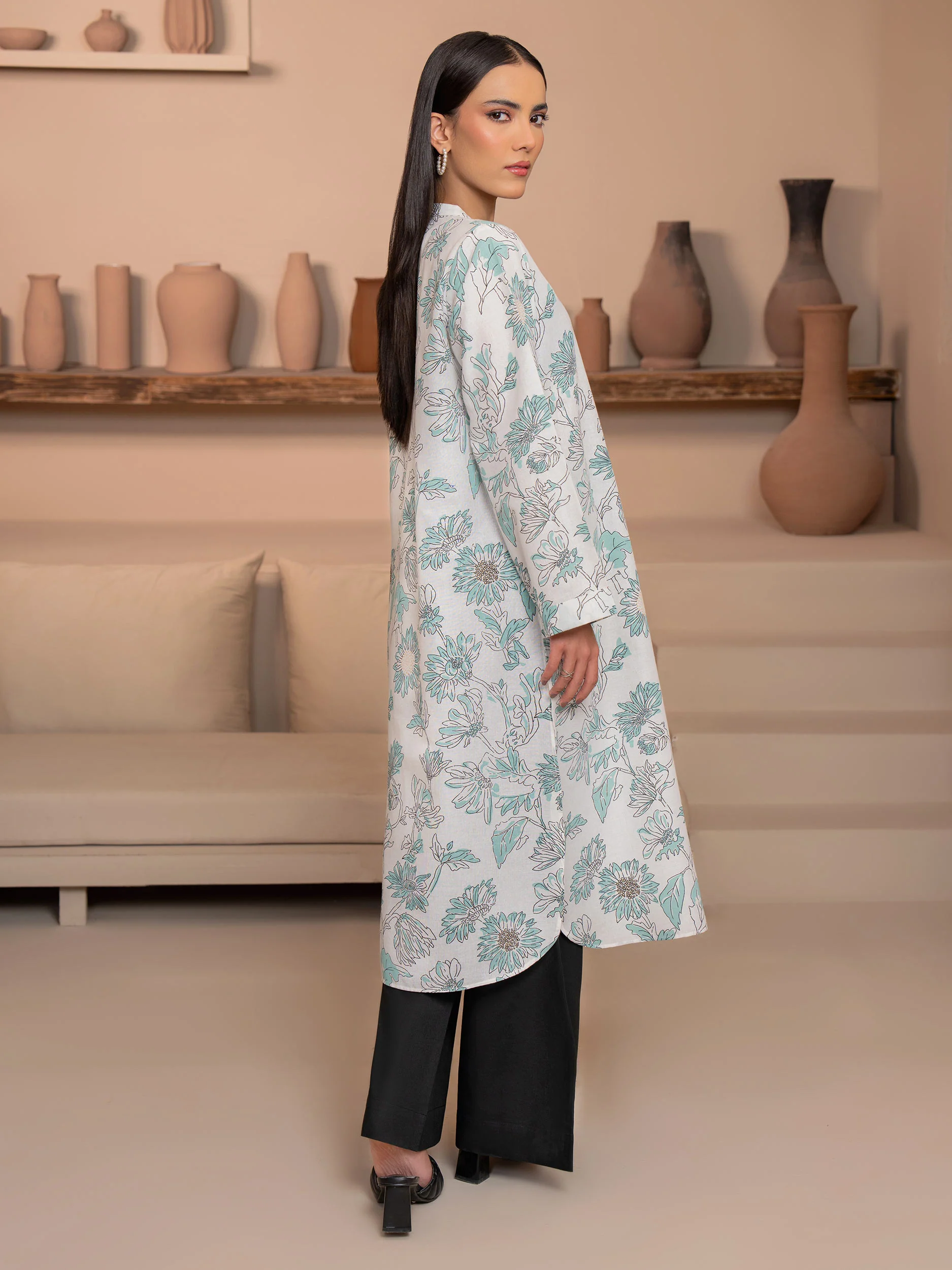 Khaddar Shirt-Paste Print (Unstitched) - Image 5
