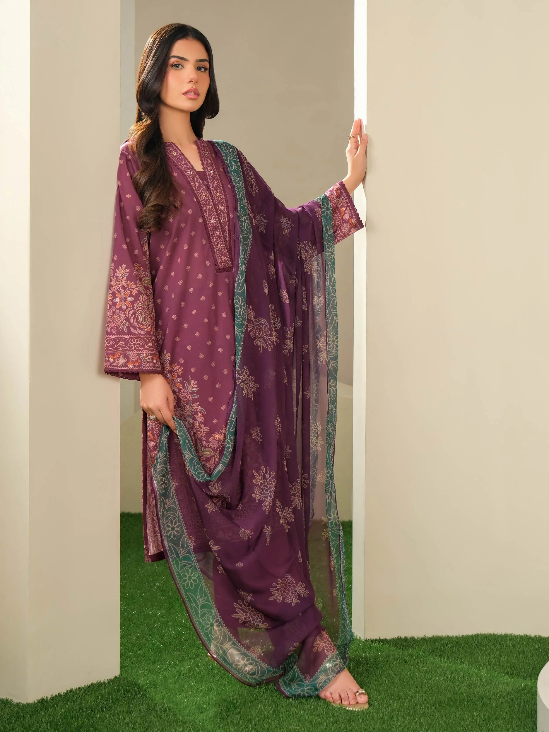 3 Piece Lawn Suit-Printed (Unstitched) - Image 4