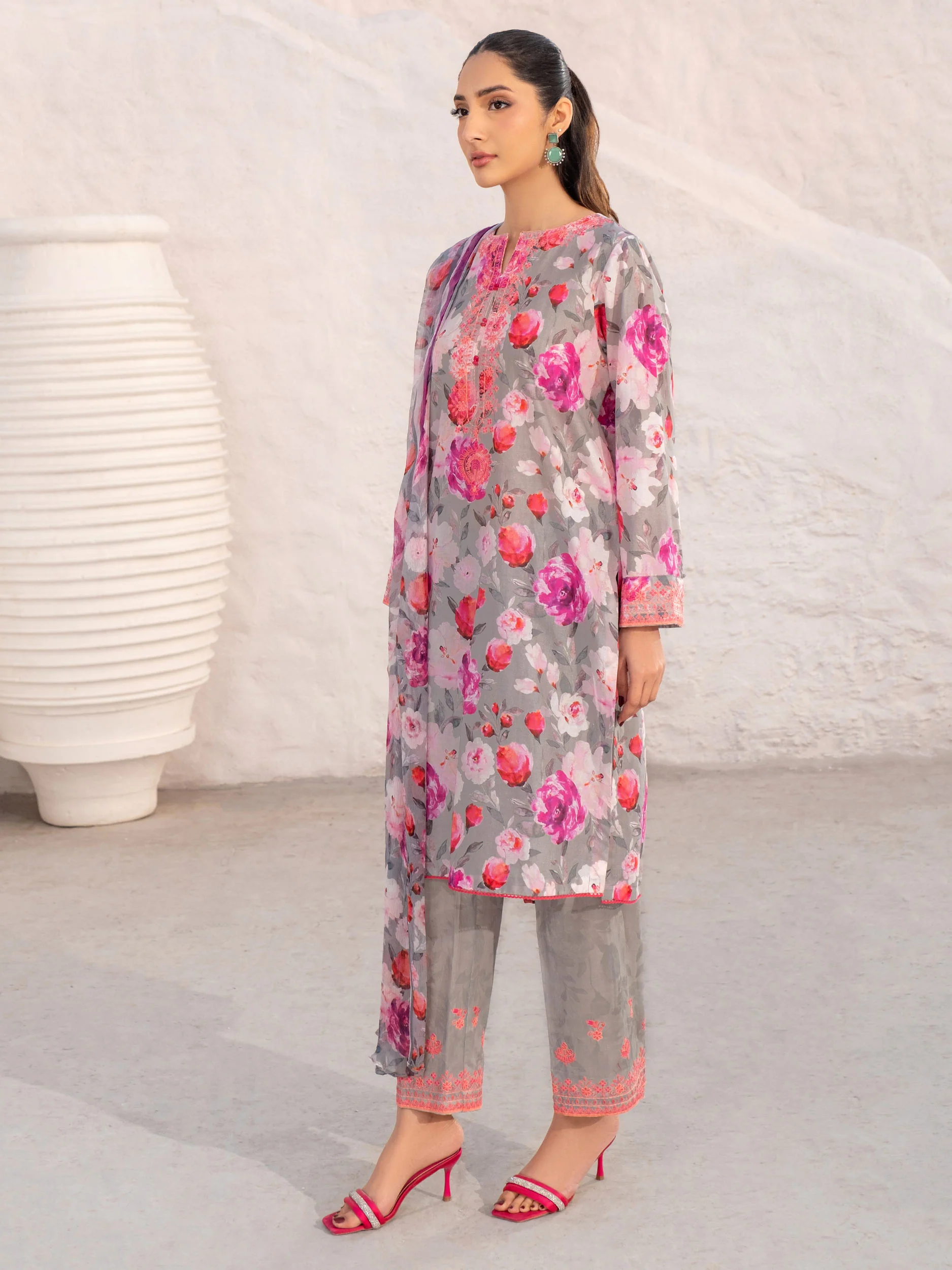 3 Piece Lawn Suit-Embroidered (Unstitched) - Image 2
