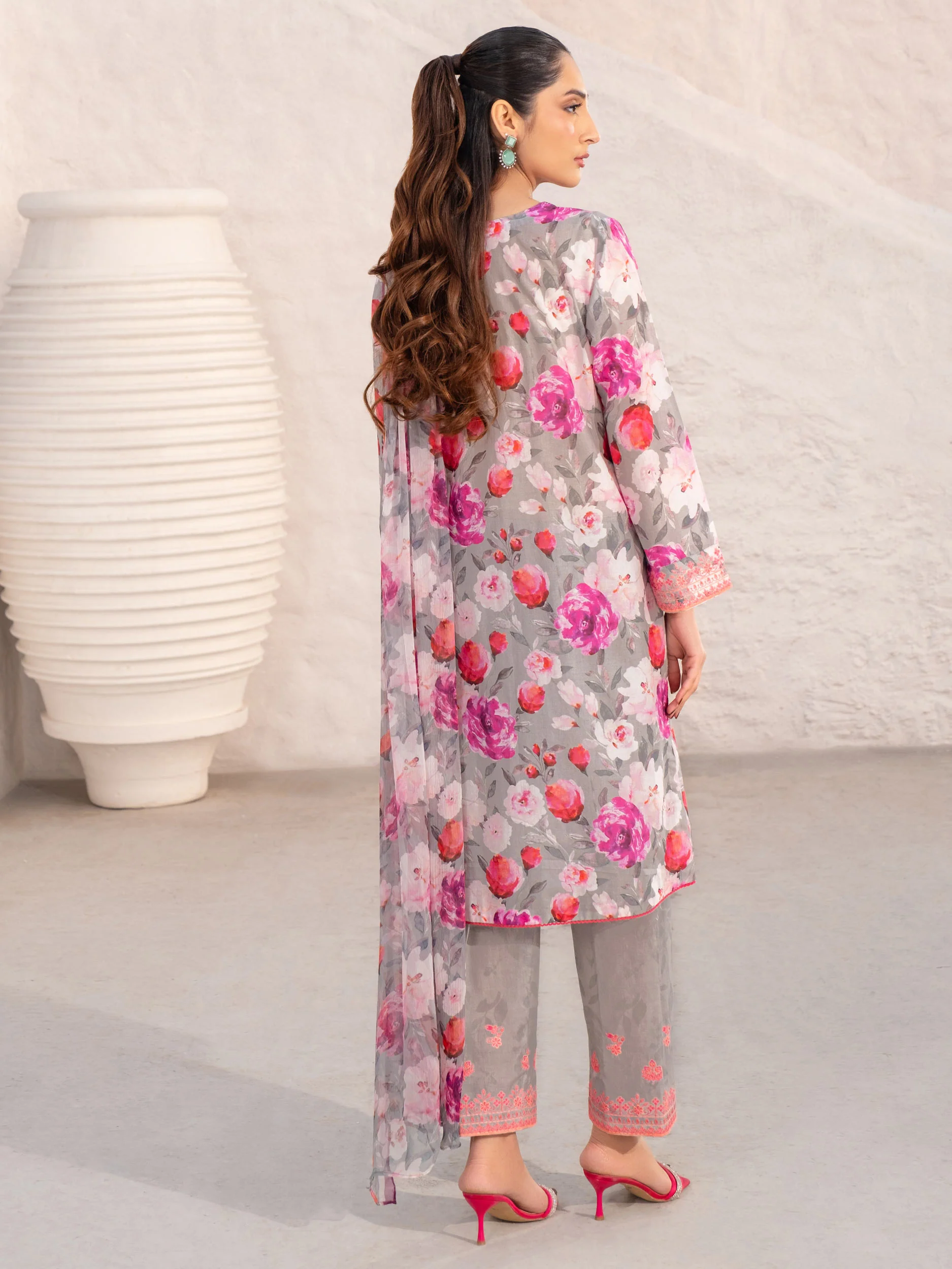 3 Piece Lawn Suit-Embroidered (Unstitched) - Image 4