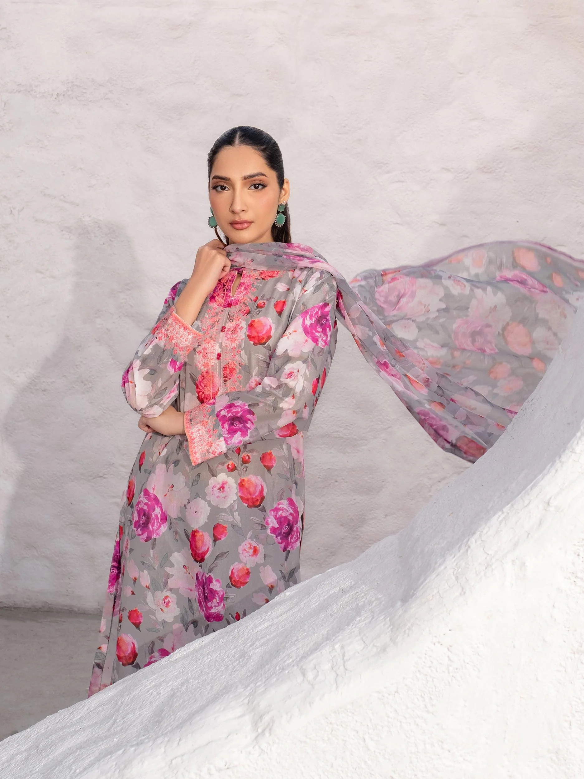 3 Piece Lawn Suit-Embroidered (Unstitched) - Image 9