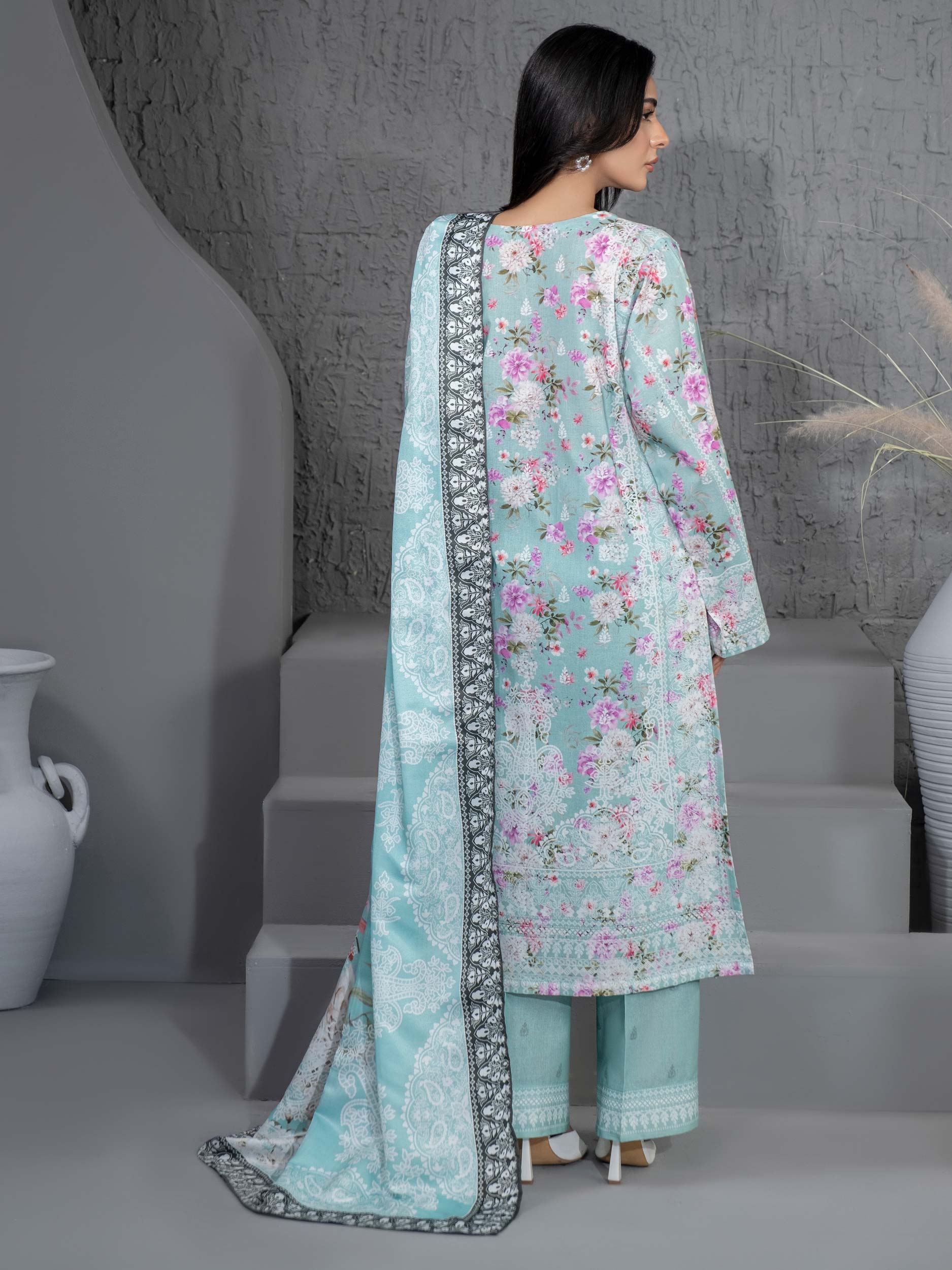3 Piece Khaddar Suit-Printed (Unstitched) - Image 6