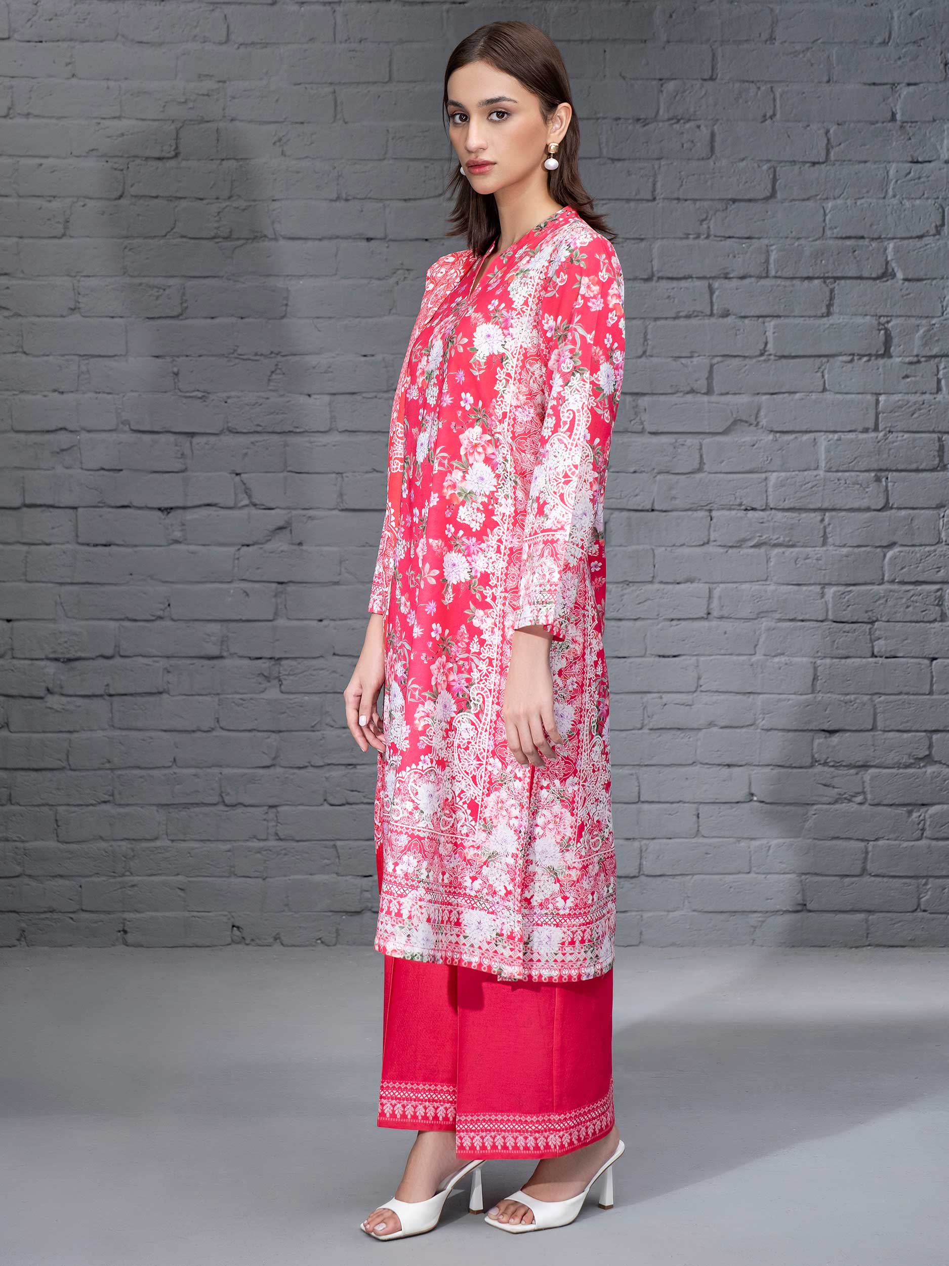 3 Piece Khaddar Suit-Printed (Unstitched) - Image 3