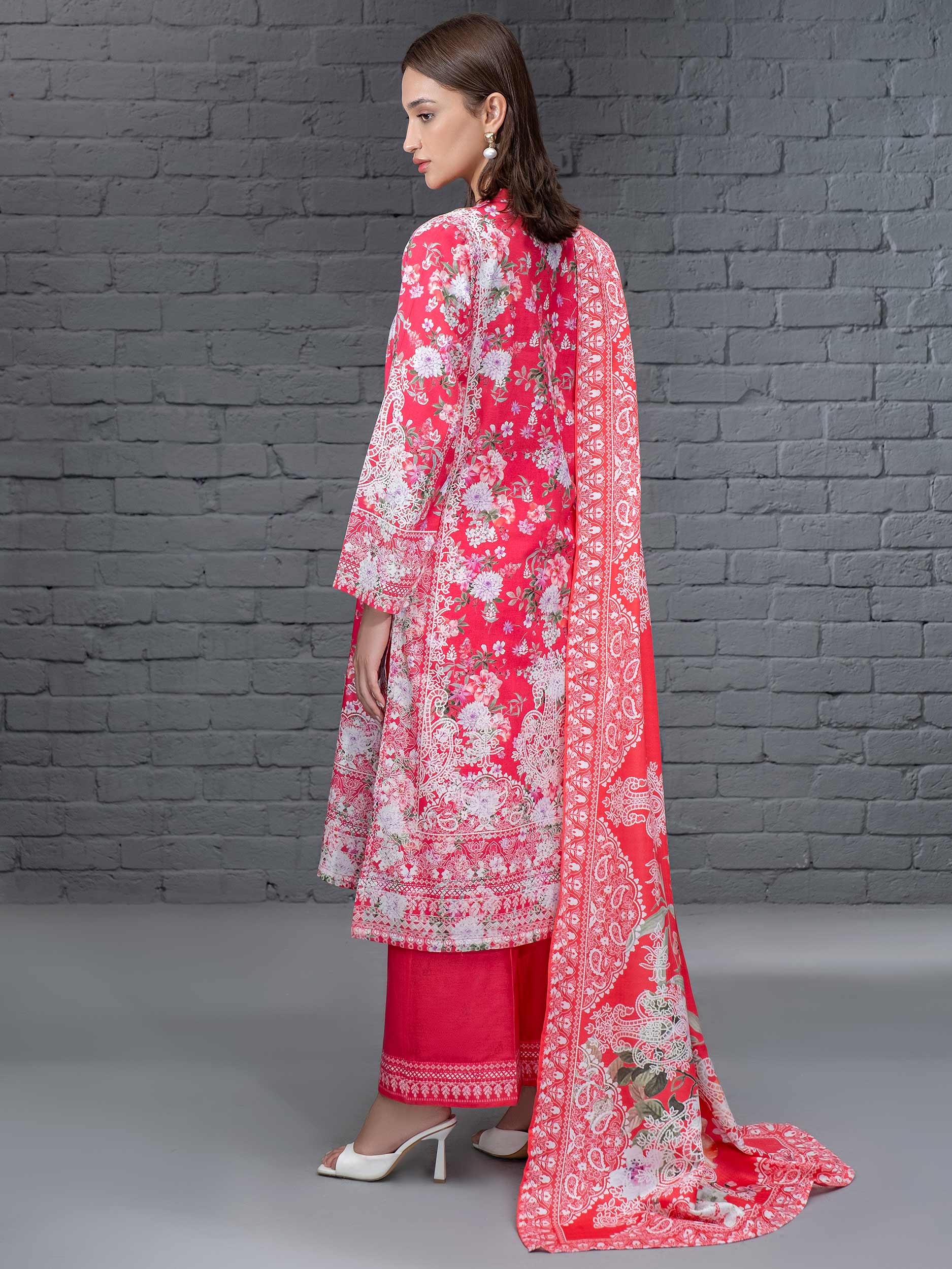 3 Piece Khaddar Suit-Printed (Unstitched) - Image 6