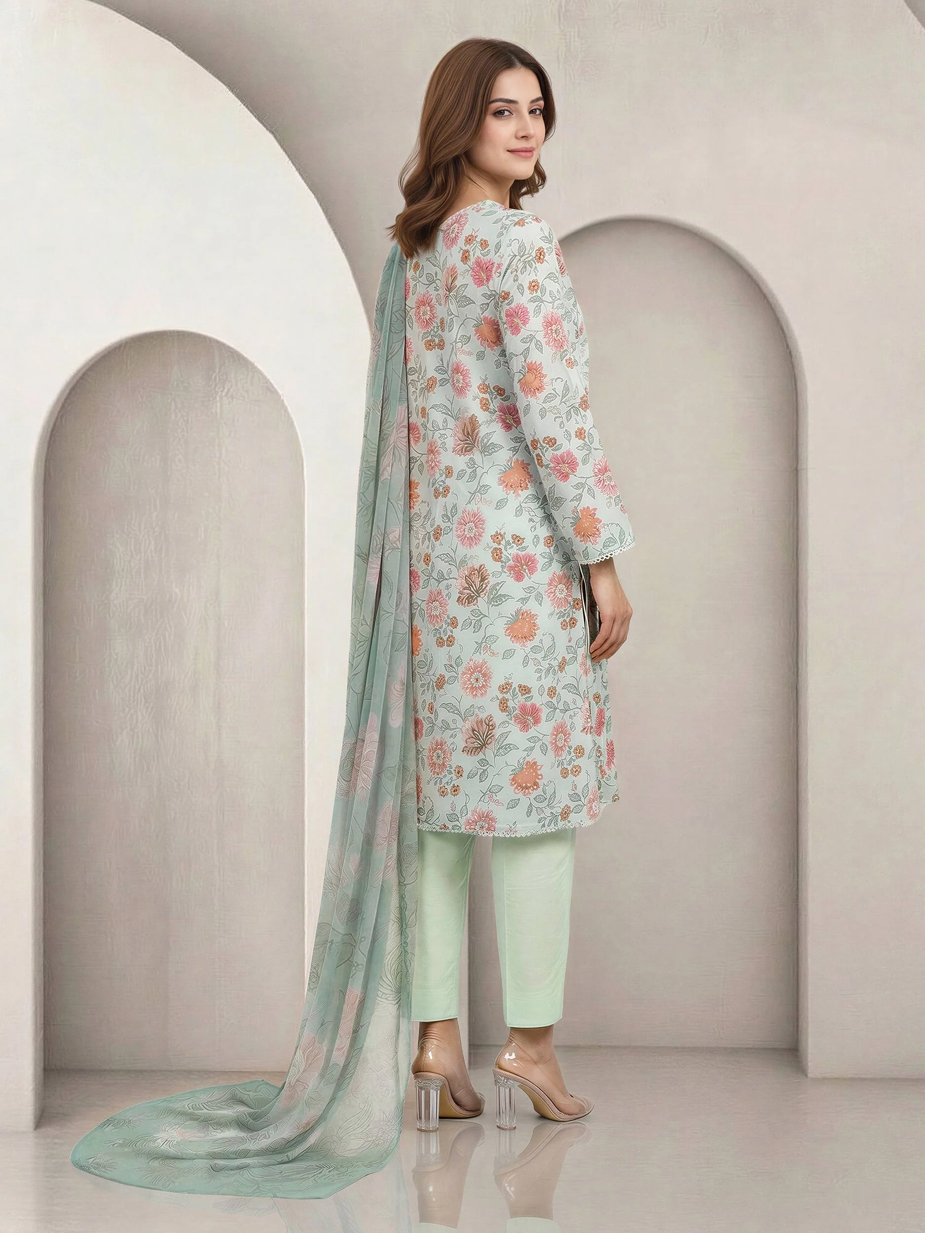 3 Piece Lawn Suit (Unstitched) - Image 3