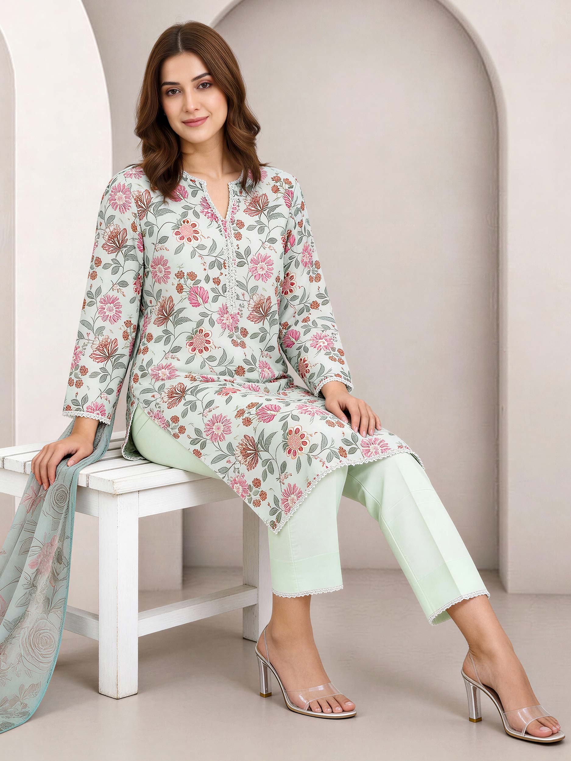 3 Piece Lawn Suit (Unstitched) - Image 6
