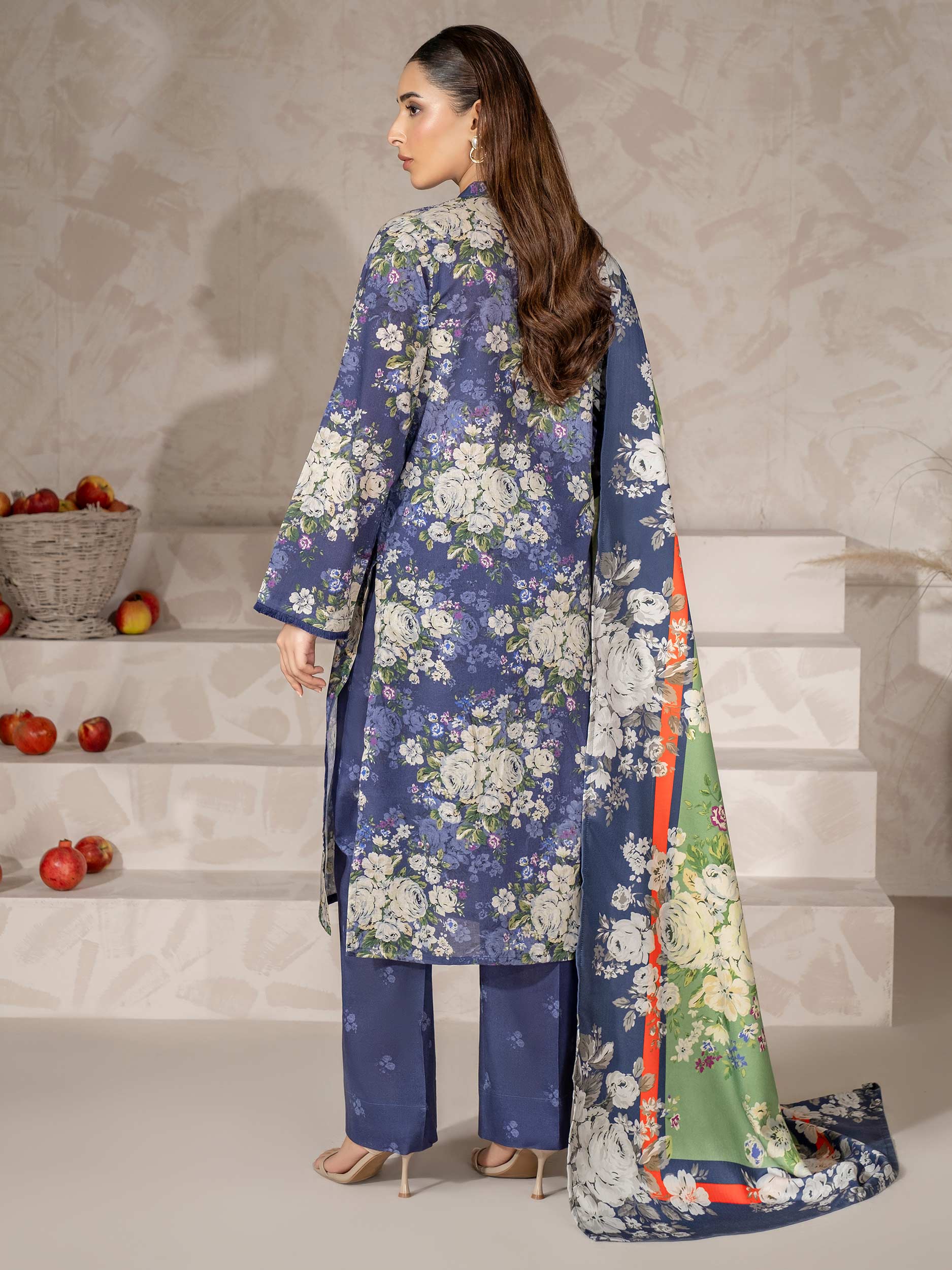3 Piece Khaddar Suit-Printed (Unstitched) - Image 6