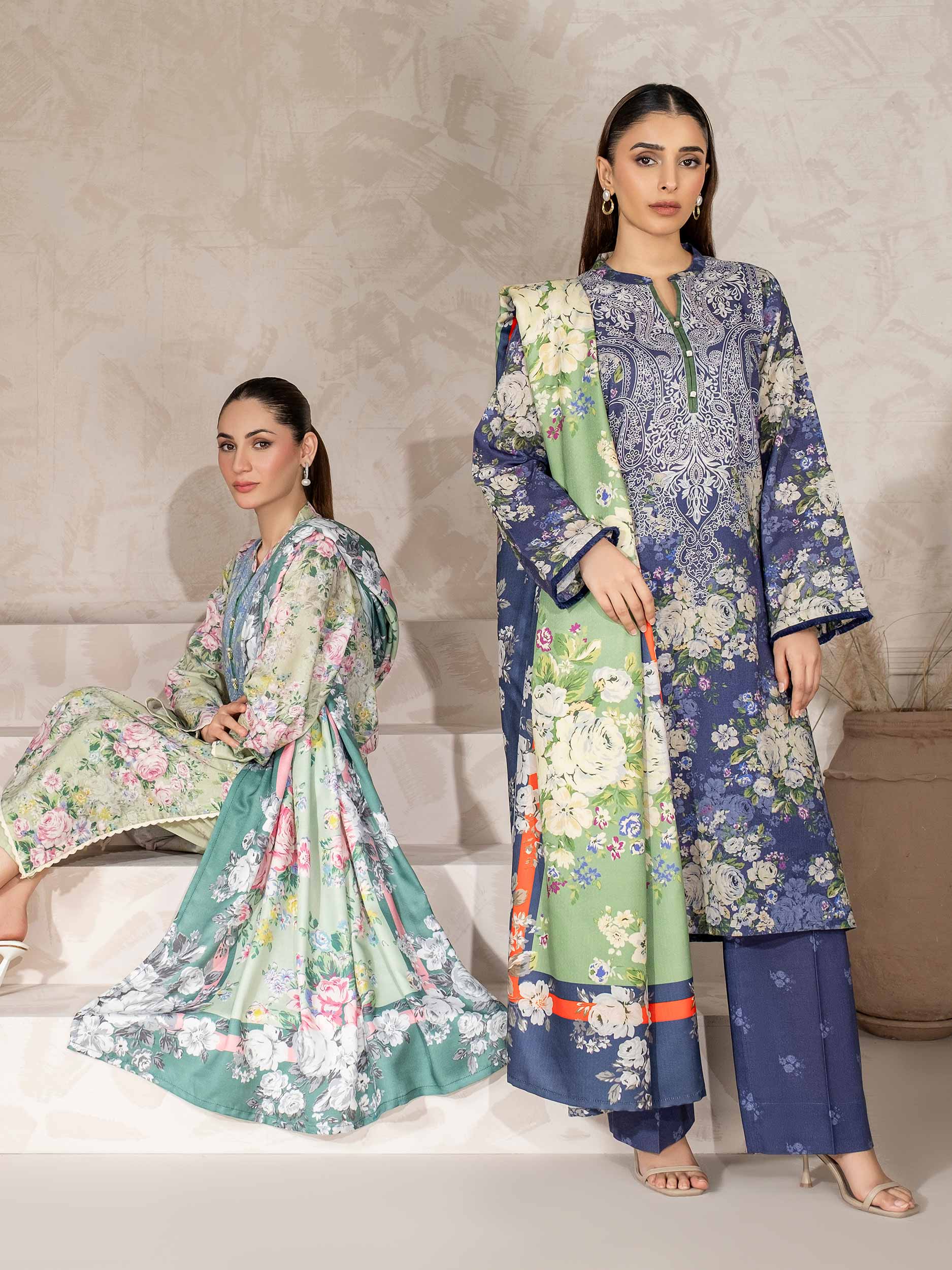 3 Piece Khaddar Suit-Printed (Unstitched) - Image 7