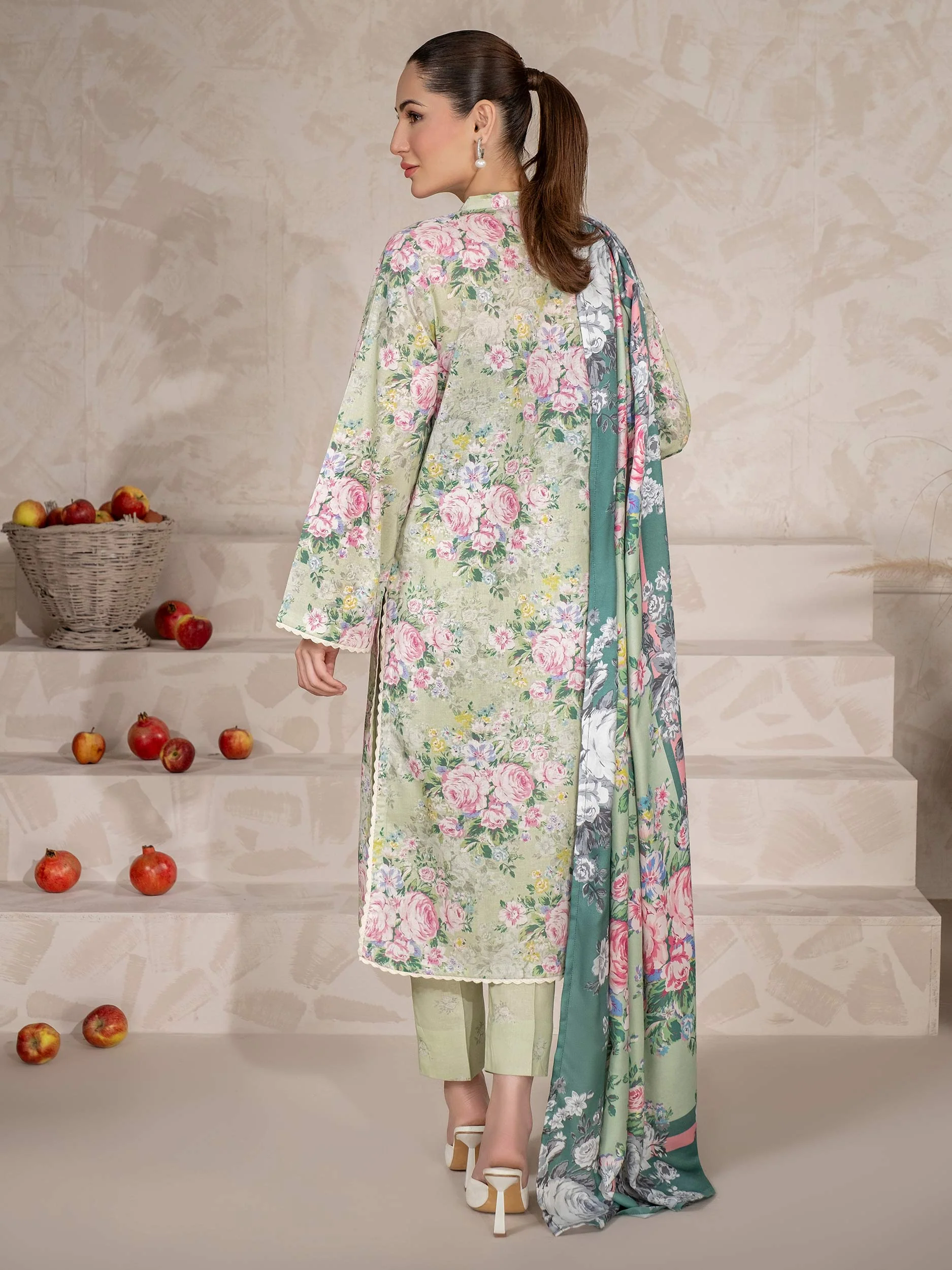 3 Piece Khaddar Suit-Printed (Unstitched) - Image 6