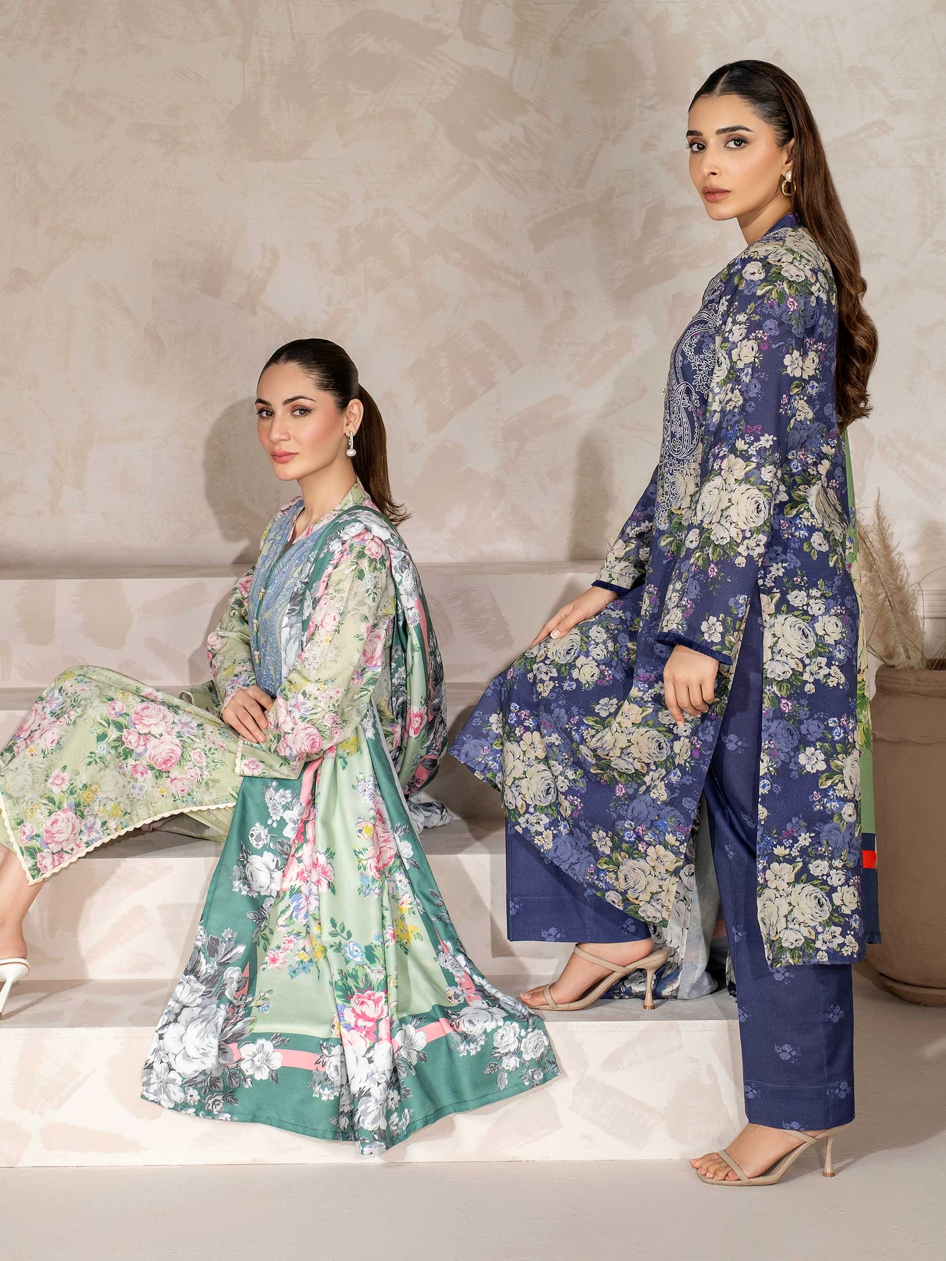 3 Piece Khaddar Suit-Printed (Unstitched) - Image 8