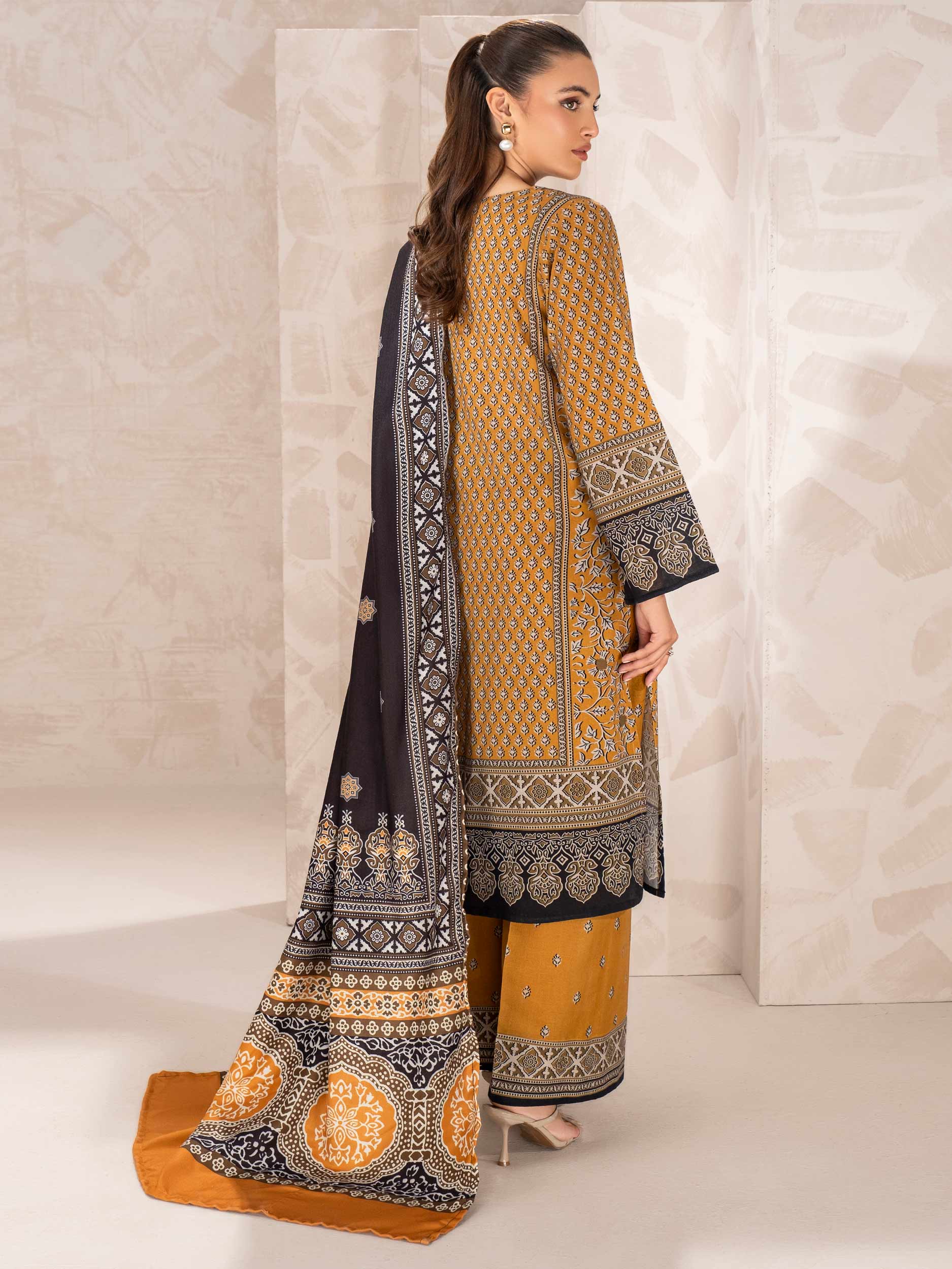 3 Piece Khaddar Suit-Printed (Unstitched) - Image 6
