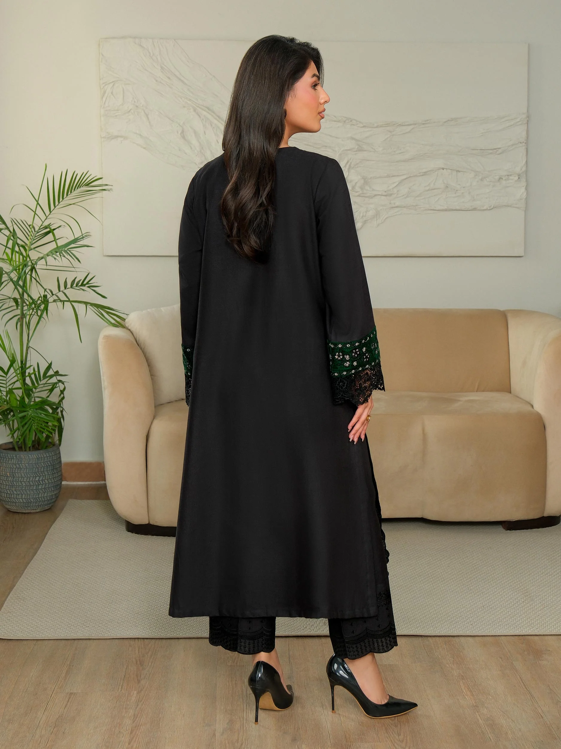 2 Piece Khaddar Suit-Embroidered (Unstitched) - Image 5