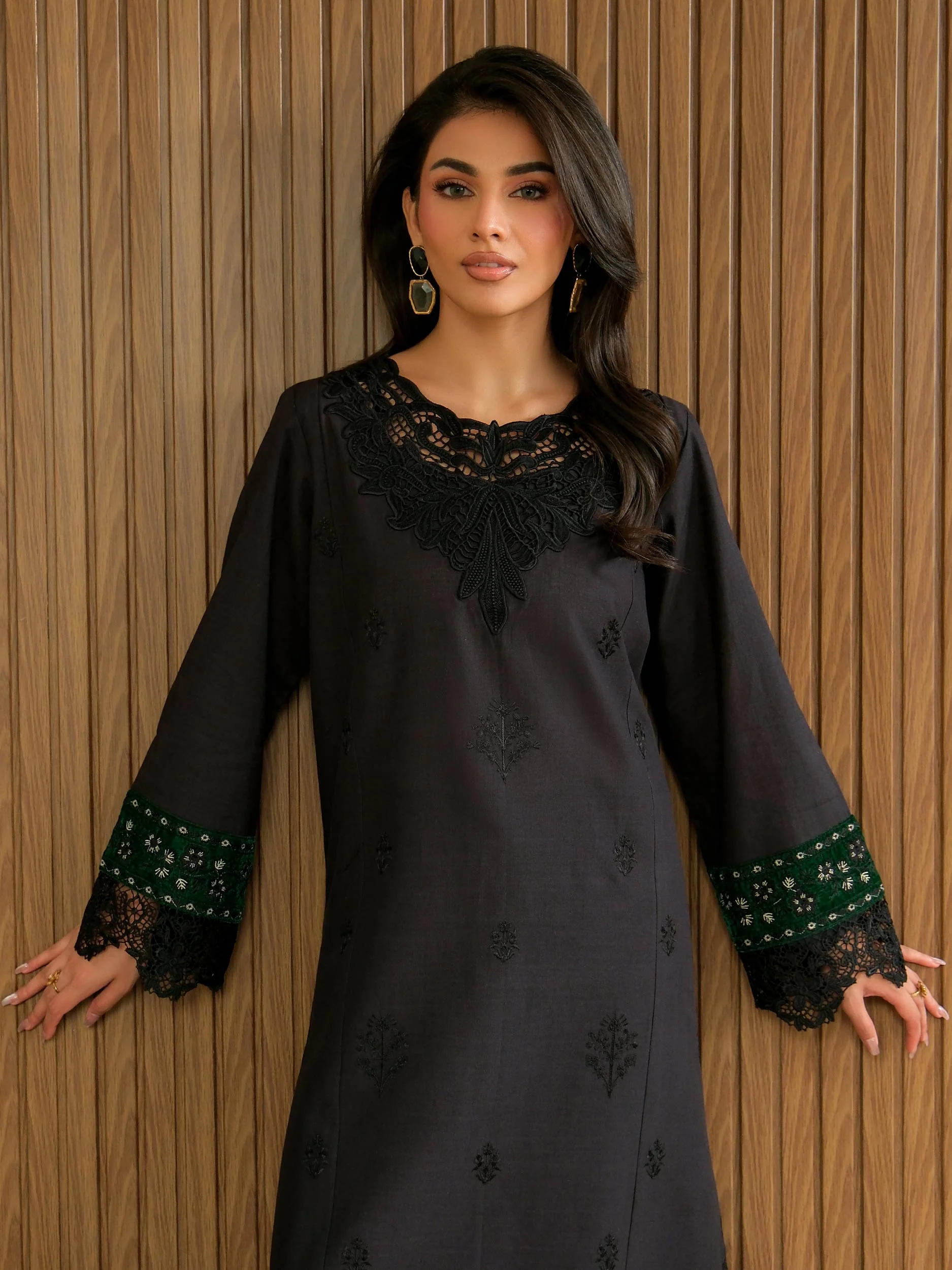 2 Piece Khaddar Suit-Embroidered (Unstitched) - Image 6