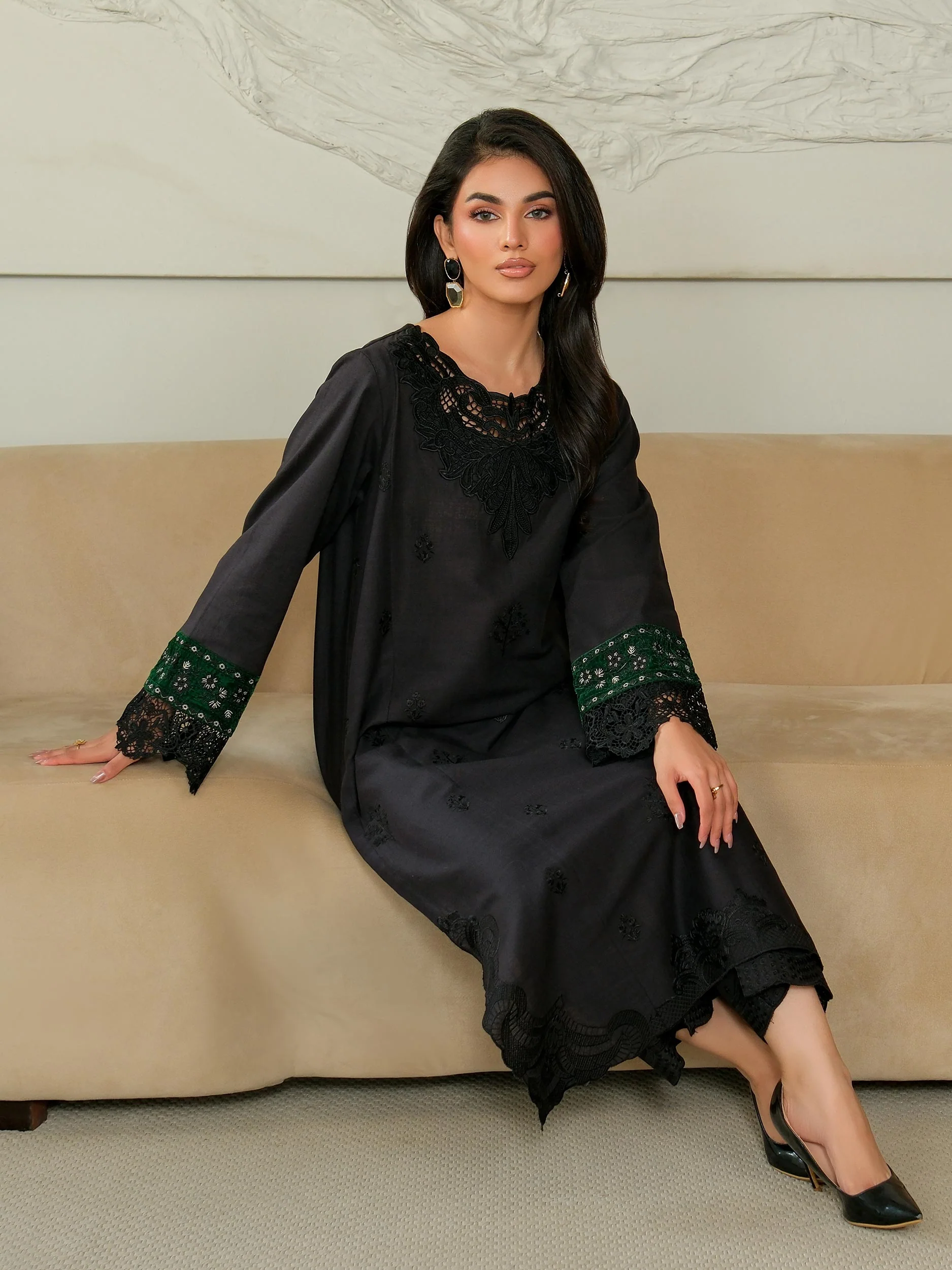 2 Piece Khaddar Suit-Embroidered (Unstitched) - Image 7
