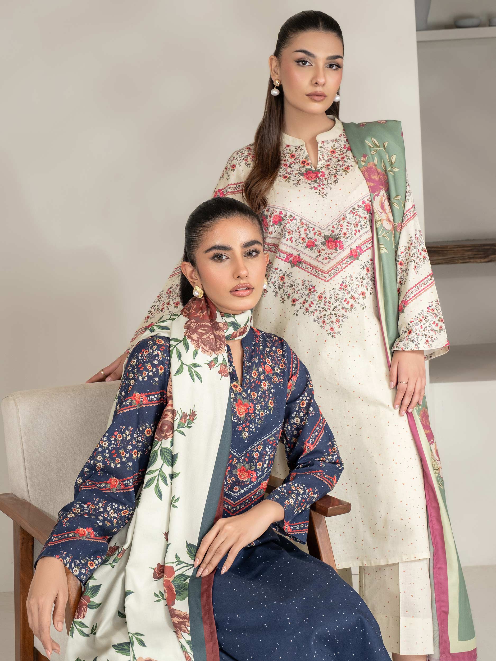 3 Piece Khaddar Suit-Printed (Unstitched) - Image 6