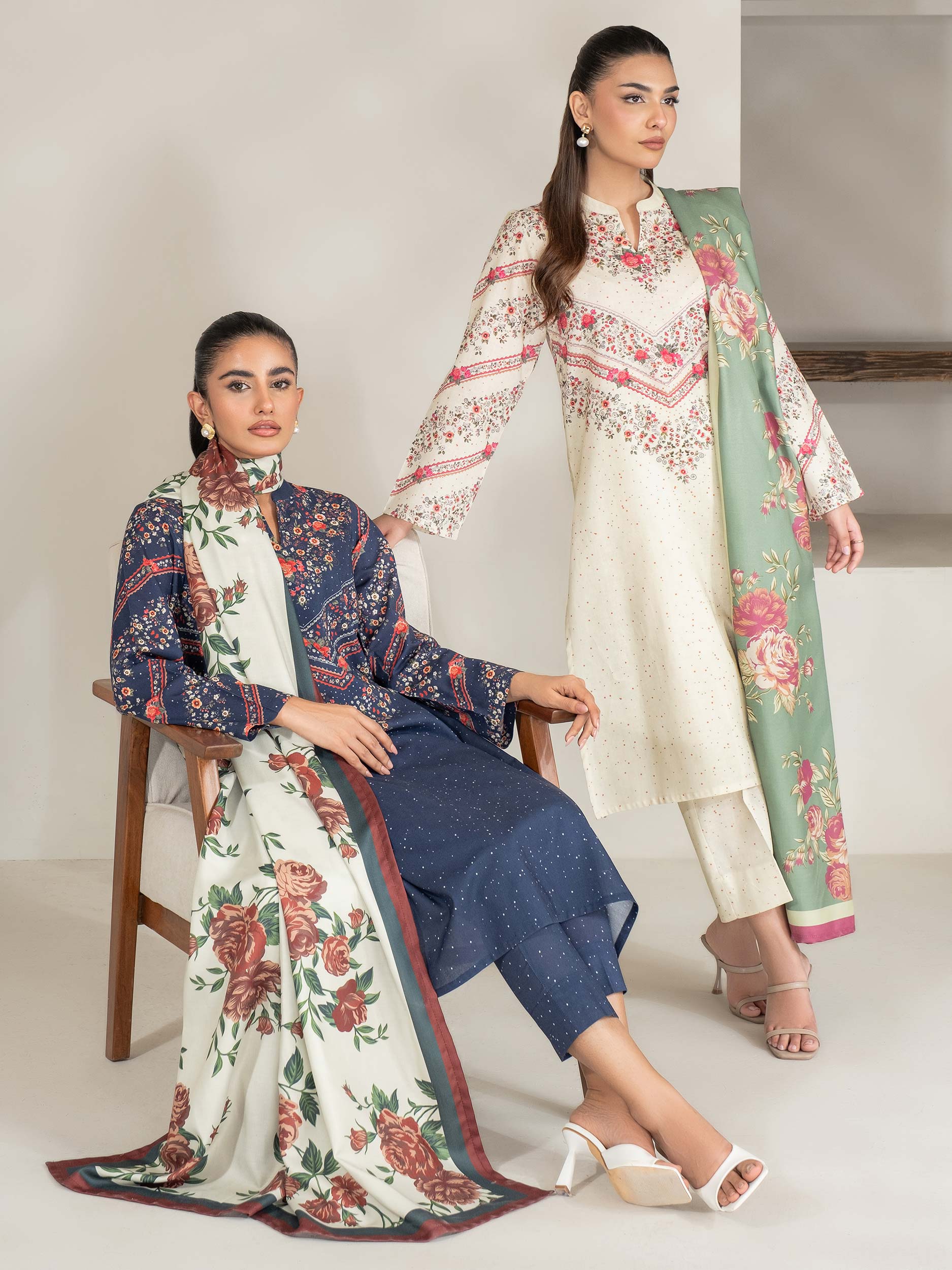 3 Piece Khaddar Suit-Printed (Unstitched) - Image 7