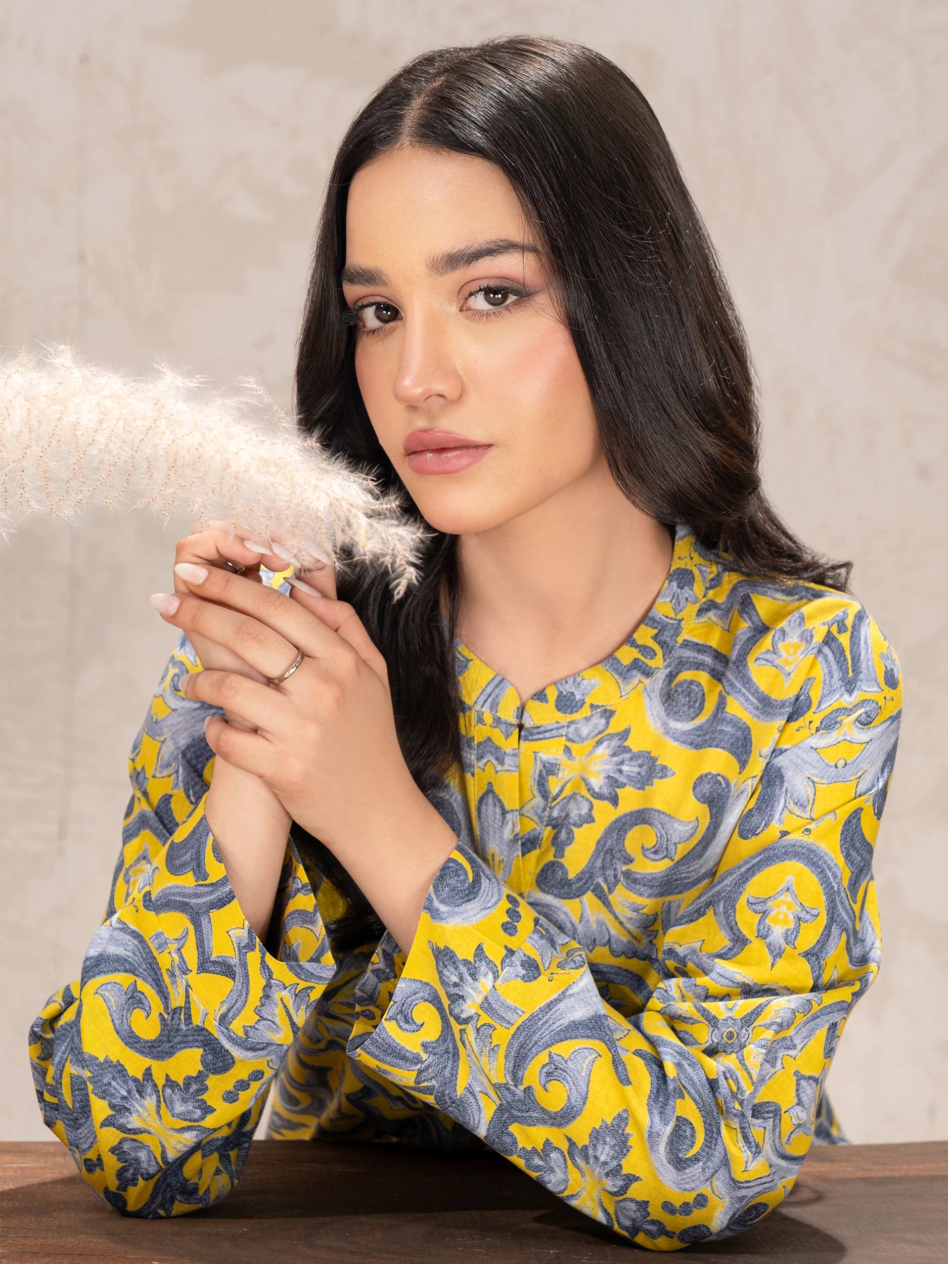 2 Piece Khaddar Suit-Printed (Unstitched) - Image 3