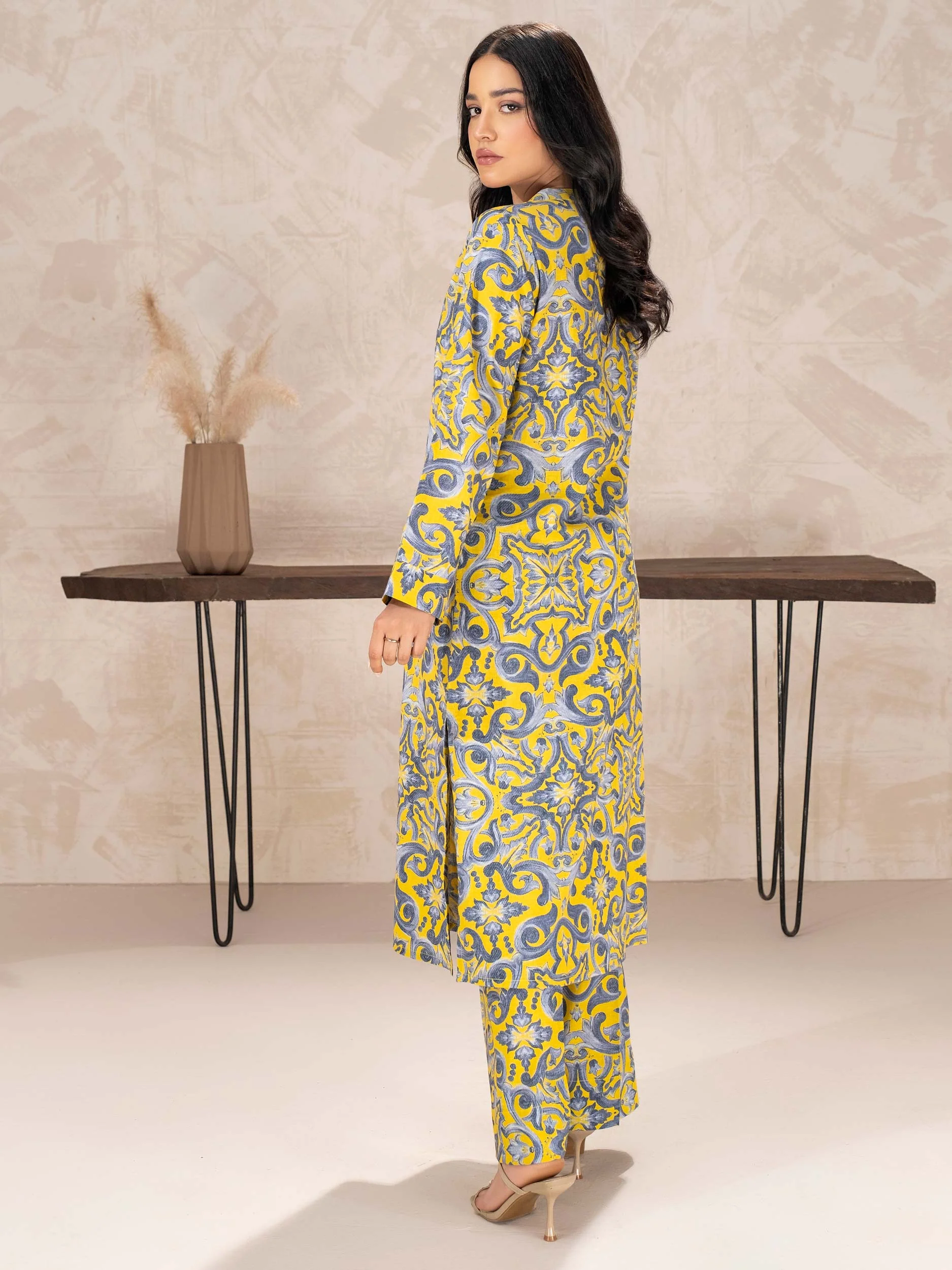 2 Piece Khaddar Suit-Printed (Unstitched) - Image 6
