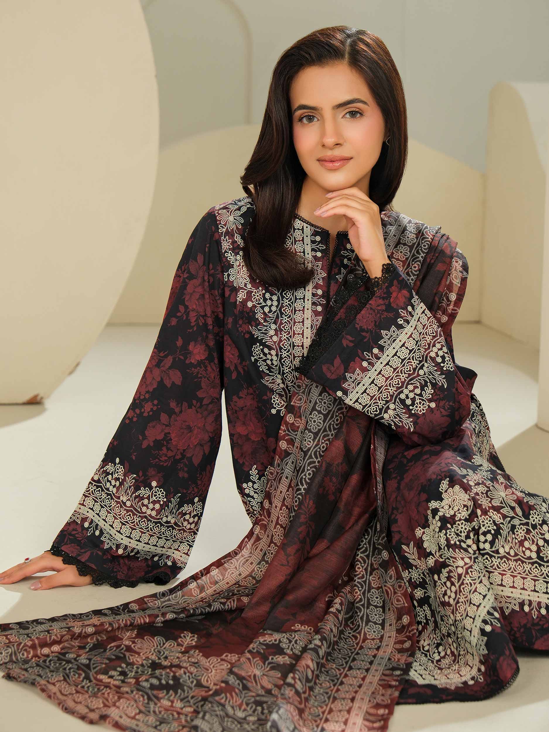 3 Piece Lawn Suit-Paste Print (Unstitched) - Image 2