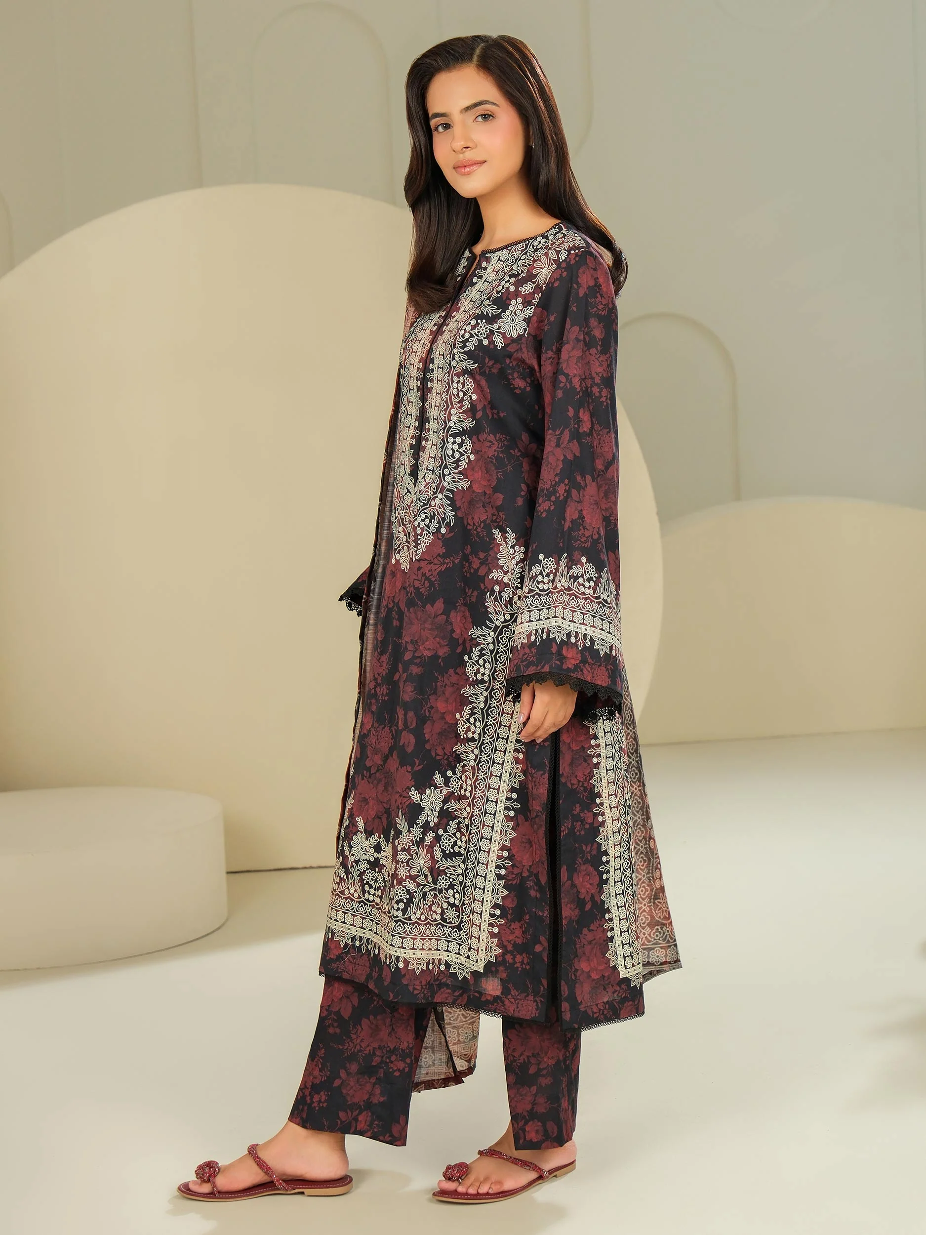 3 Piece Lawn Suit-Paste Print (Unstitched) - Image 3