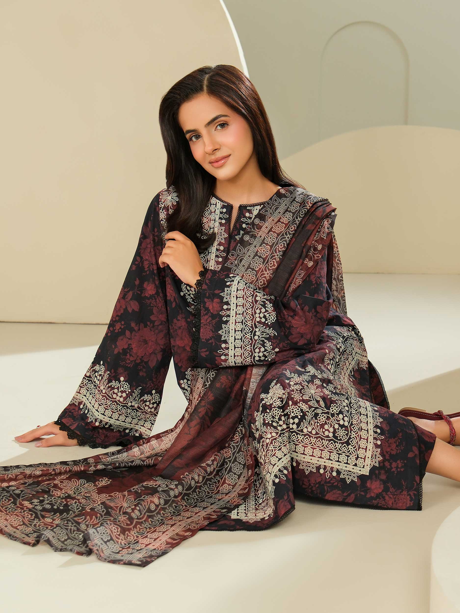 3 Piece Lawn Suit-Paste Print (Unstitched) - Image 5
