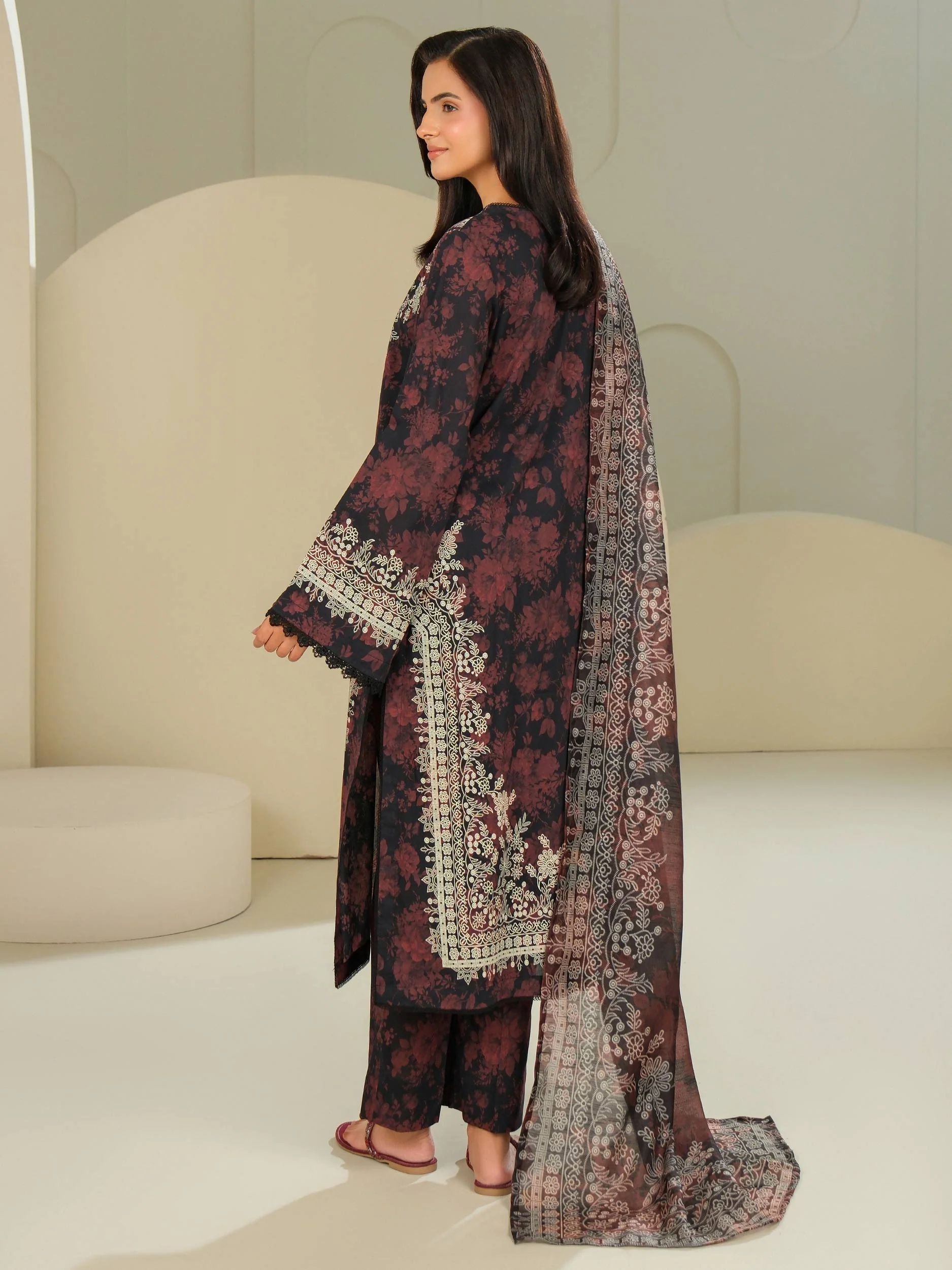 3 Piece Lawn Suit-Paste Print (Unstitched) - Image 6
