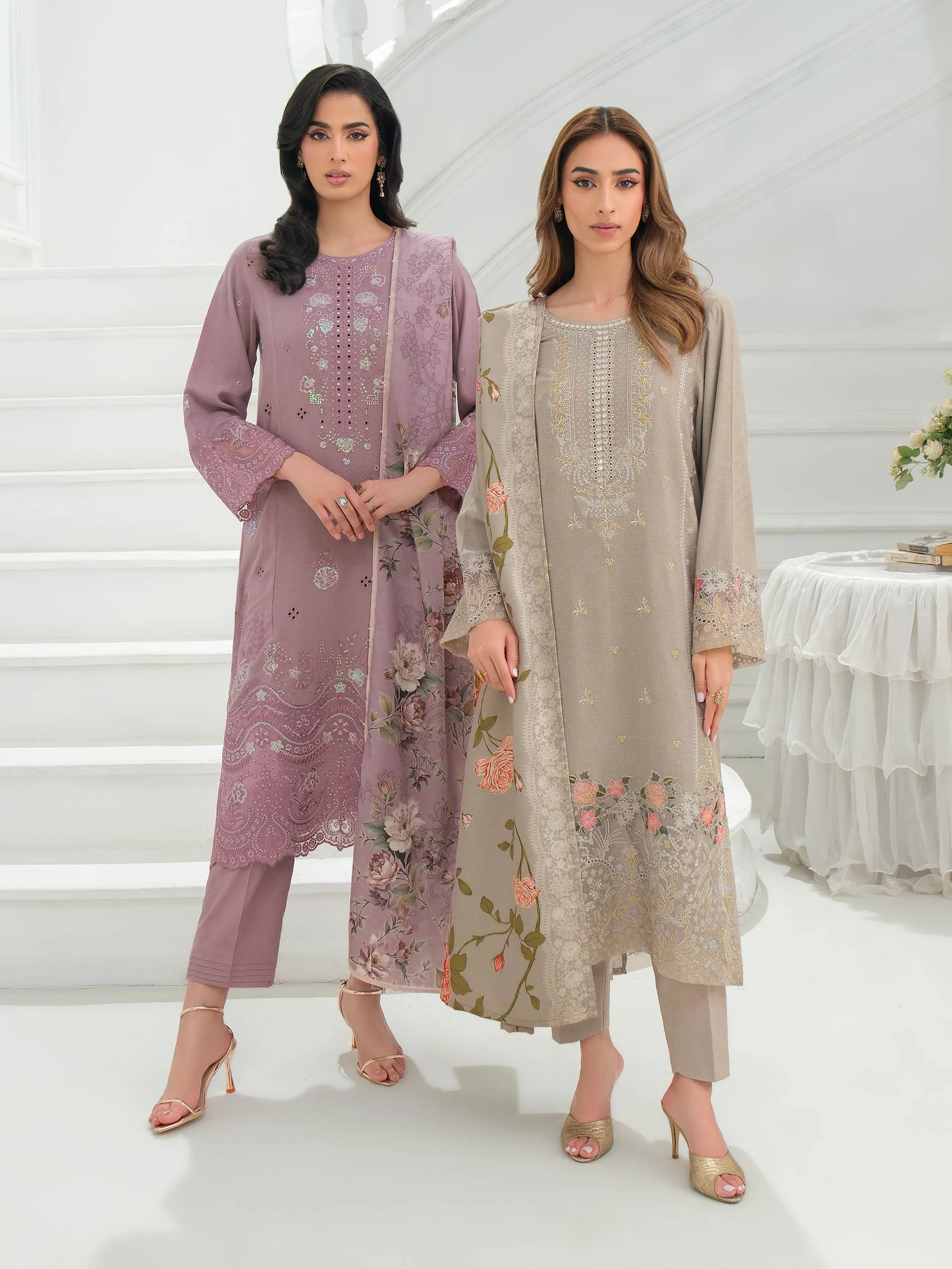 3 Piece Karandi Suit-Embroidered (Unstitched) - Image 8