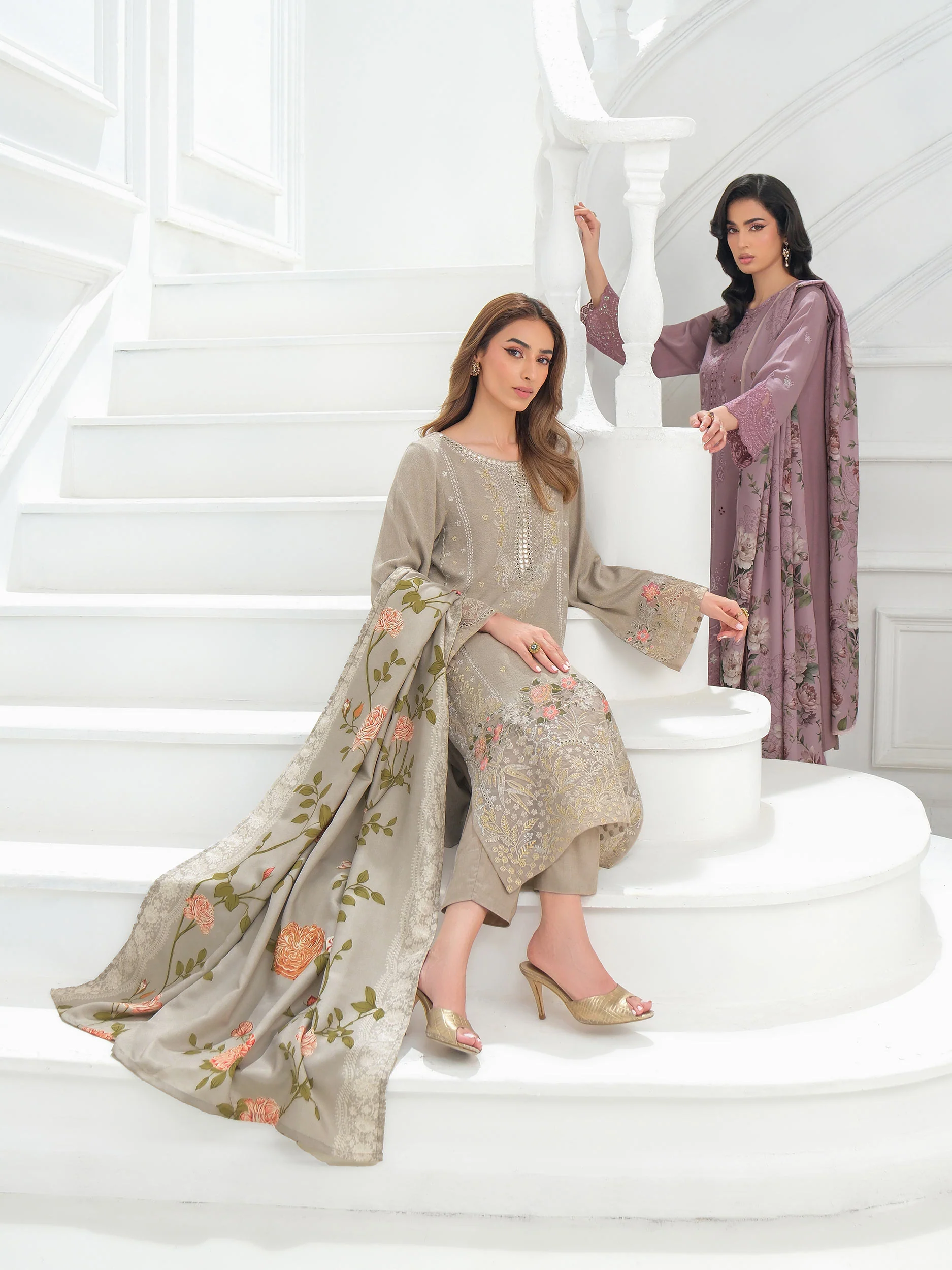 3 Piece Karandi Suit-Embroidered (Unstitched) - Image 9