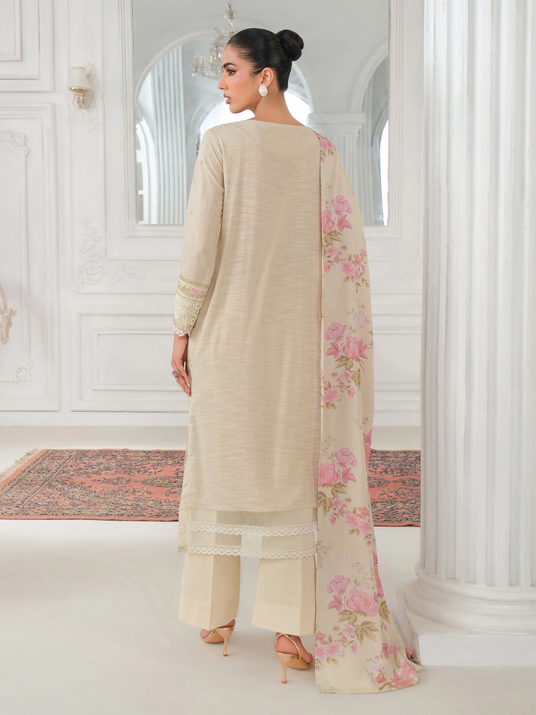 3 Piece Karandi Suit-Embroidered (Unstitched) - Image 5