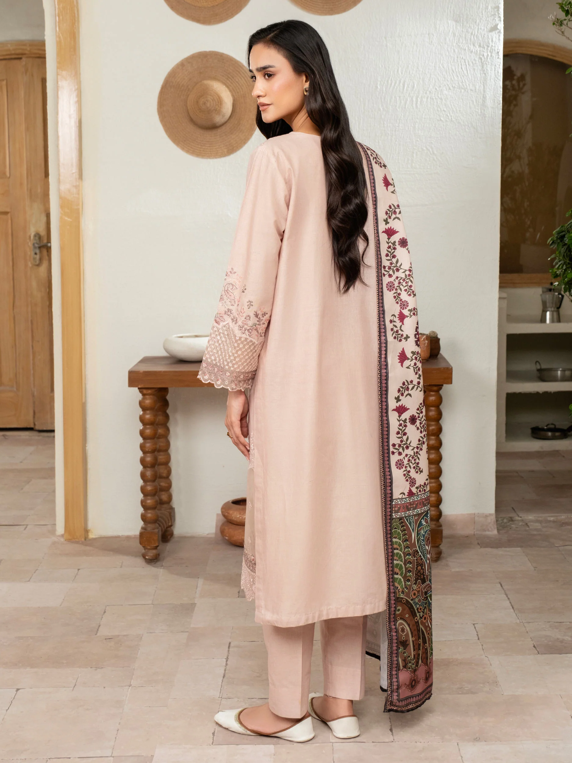 3 Piece Khaddar Suit-Embroidered (Unstitched) - Image 3