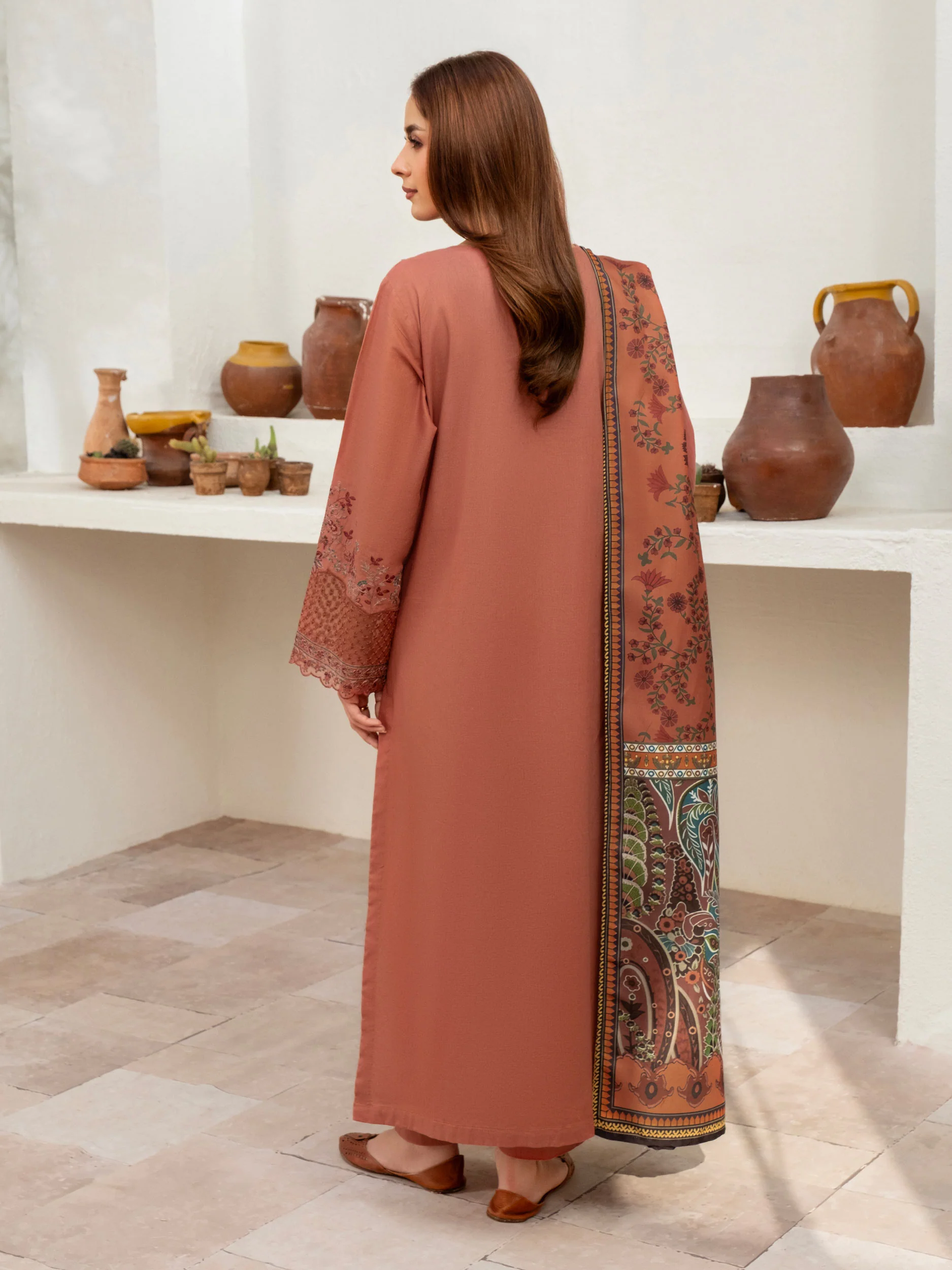 3 Piece Khaddar Suit-Embroidered (Unstitched) - Image 4