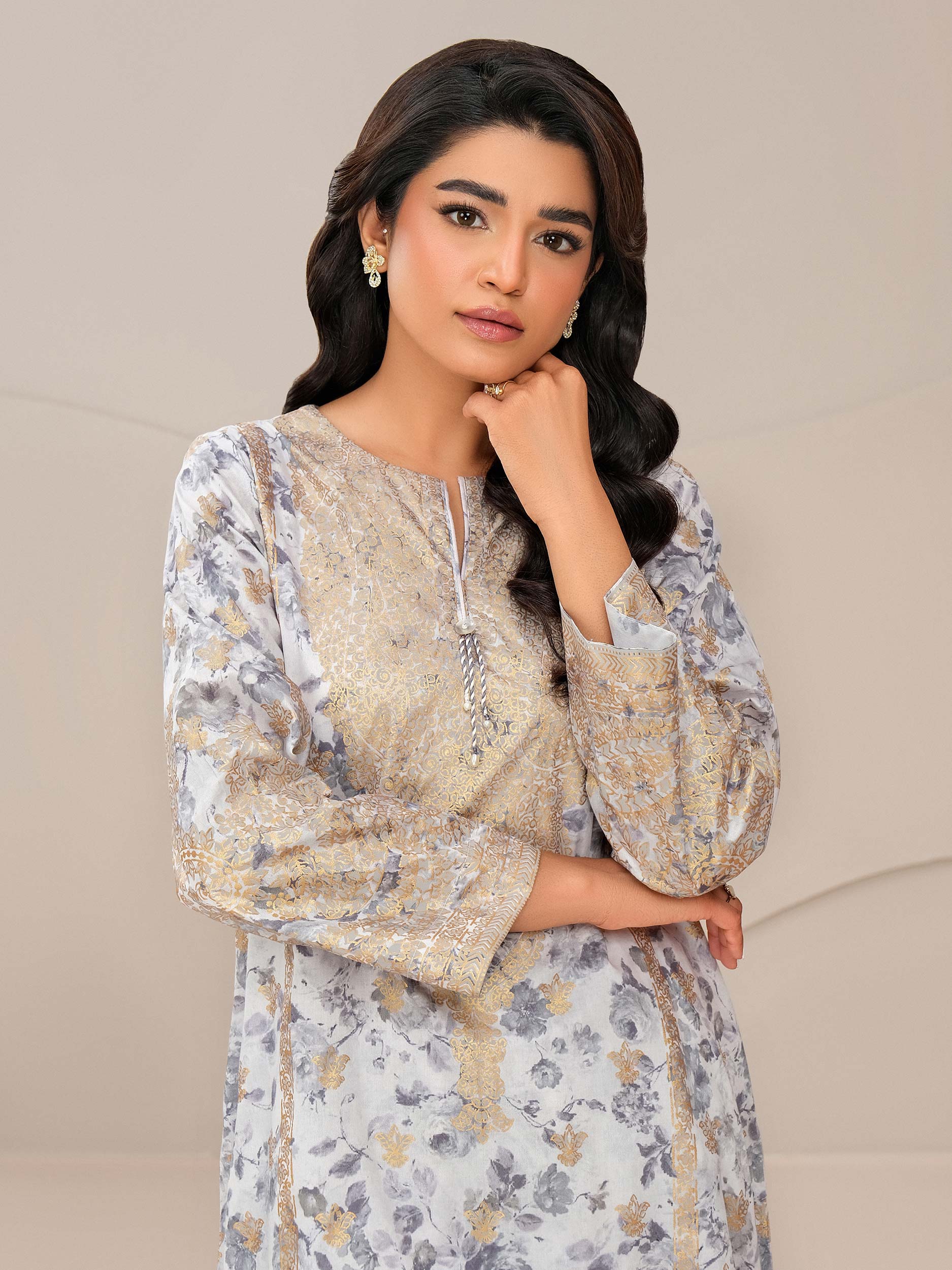 2 Piece Lawn Suit-Paste Print (Unstitched) - Image 5