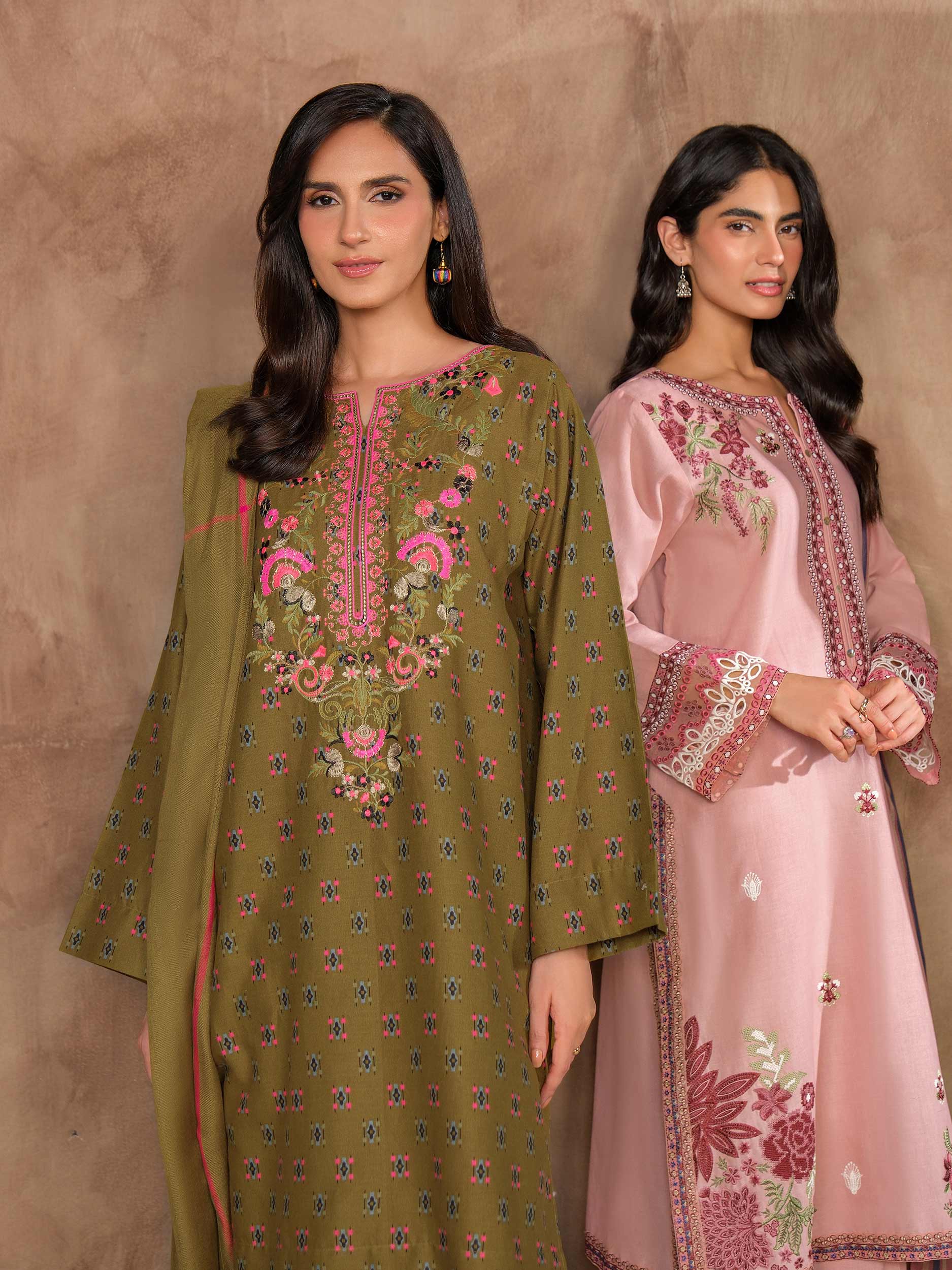 3 Piece Khaddar Suit-Embroidered (Unstitched) - Image 7
