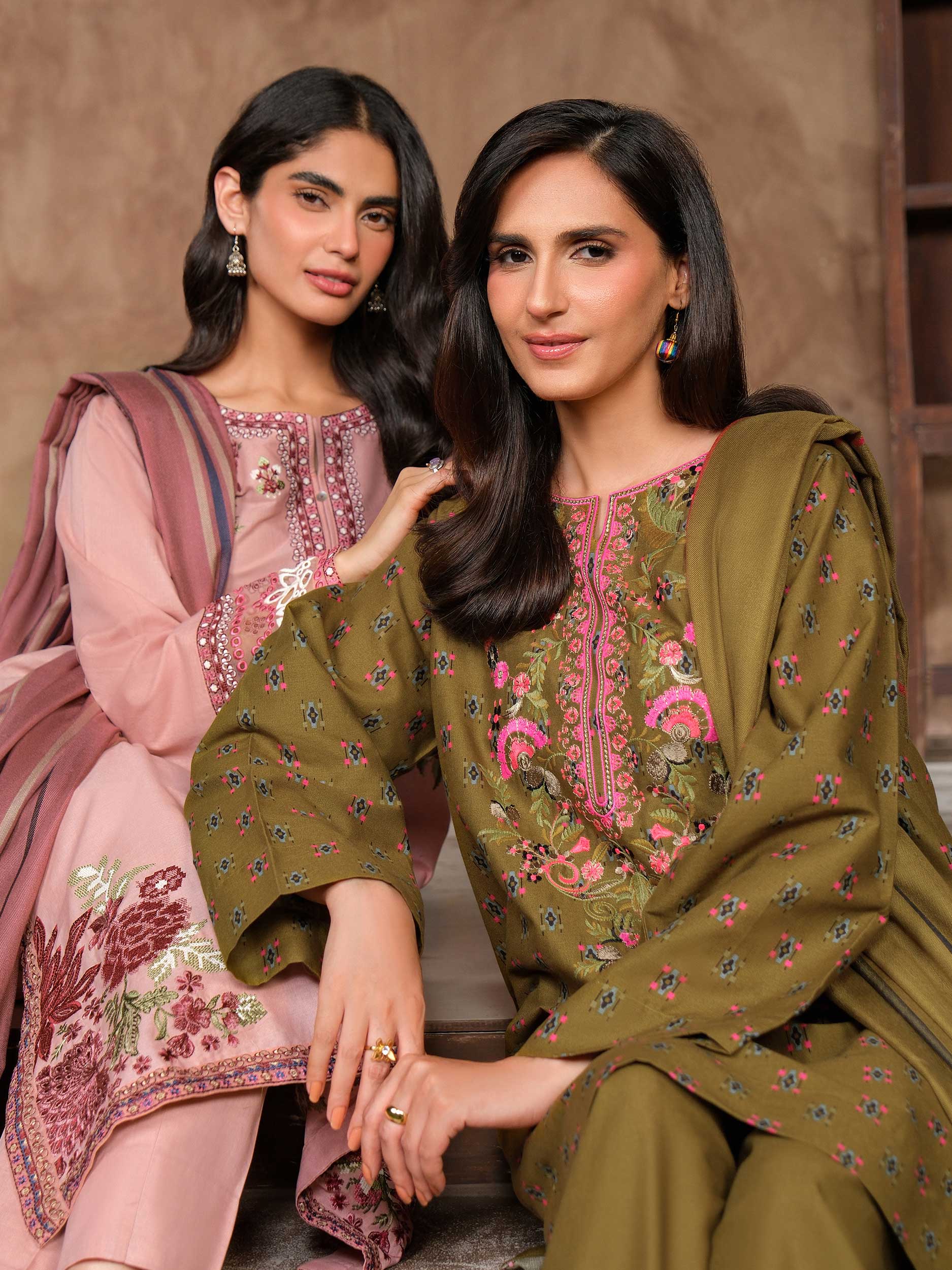 3 Piece Khaddar Suit-Embroidered (Unstitched) - Image 8