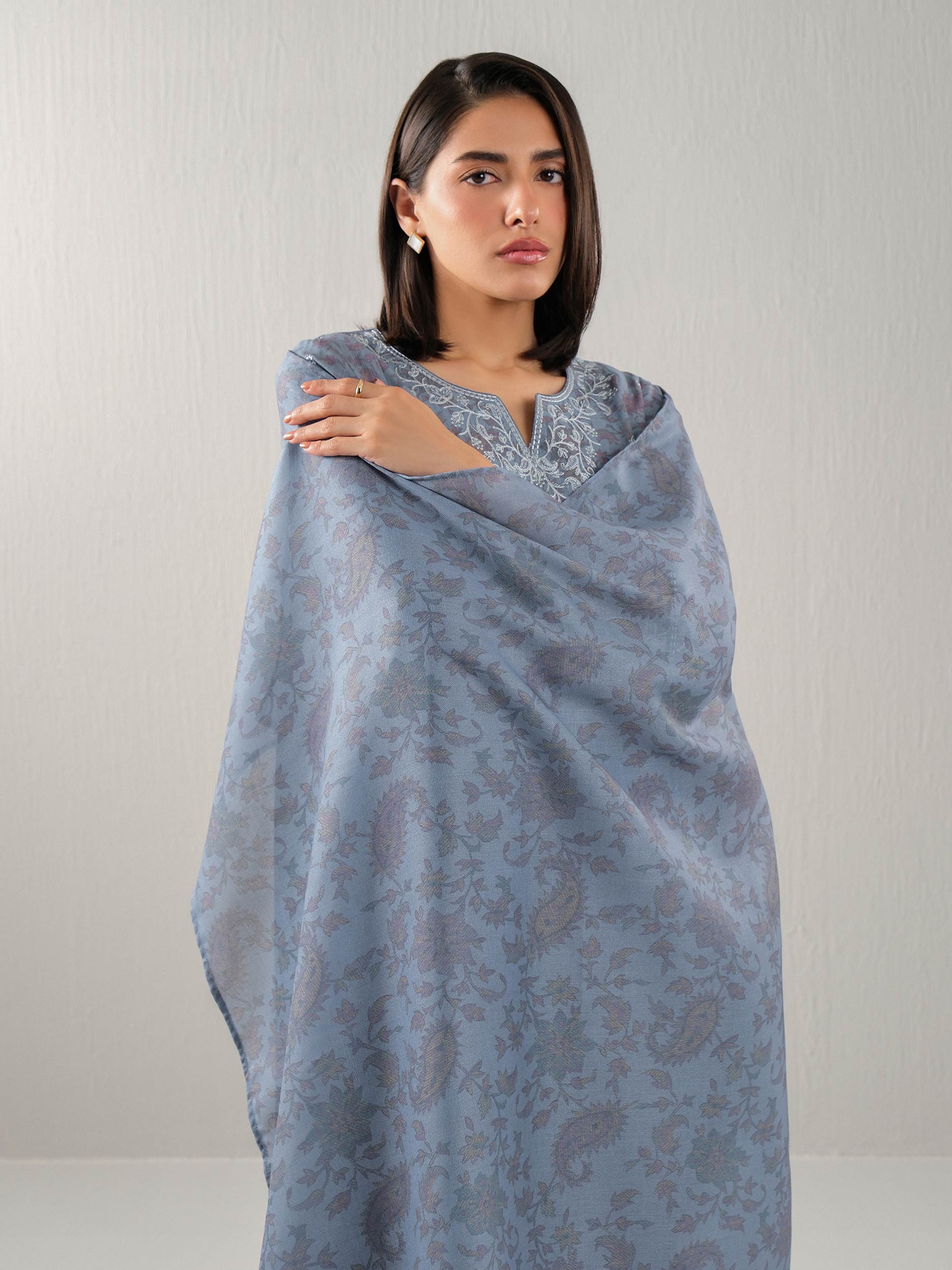 3 Piece Khaddar Suit-Embroidered (Unstitched) - Image 5
