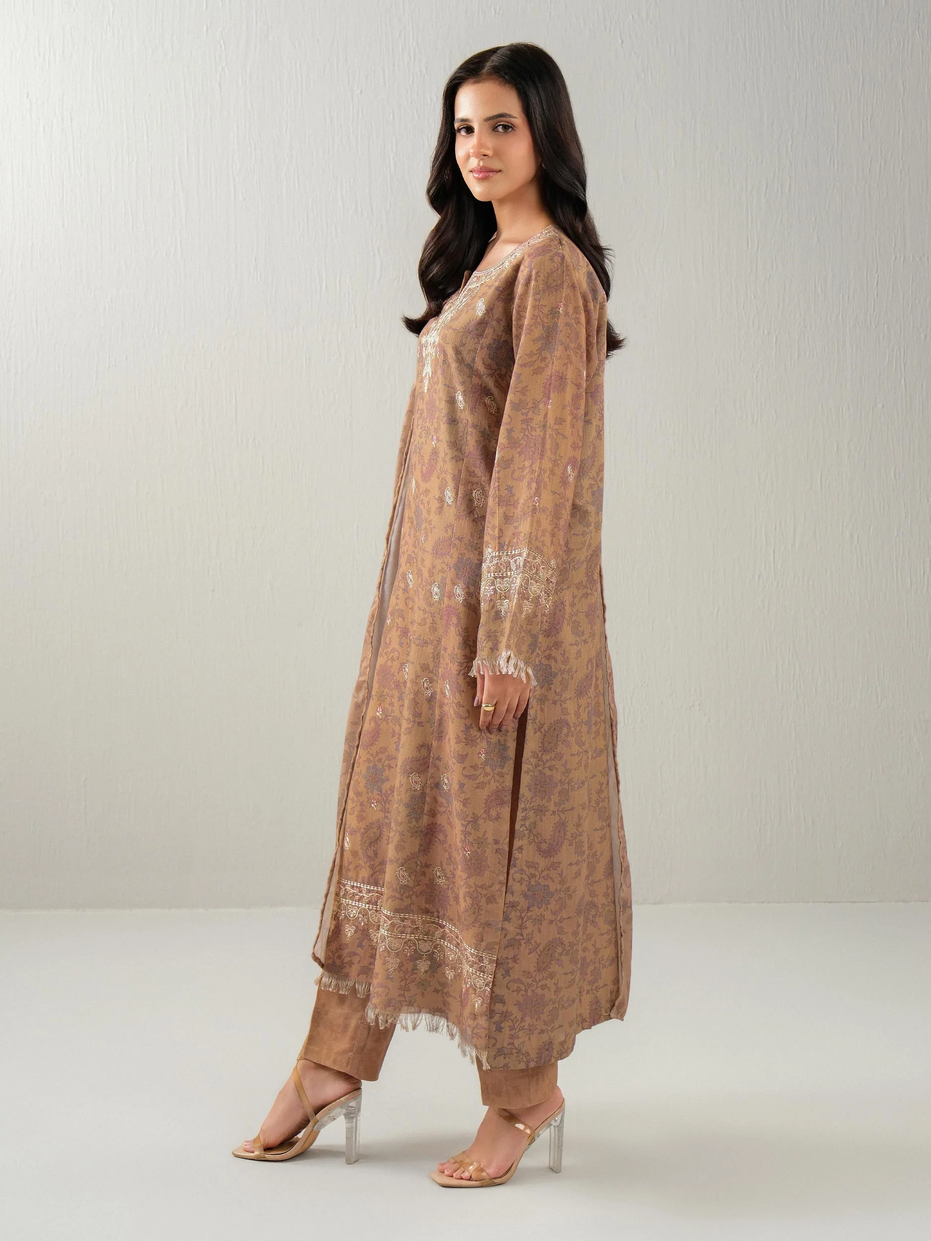 3 Piece Khaddar Suit-Embroidered (Unstitched) - Image 3