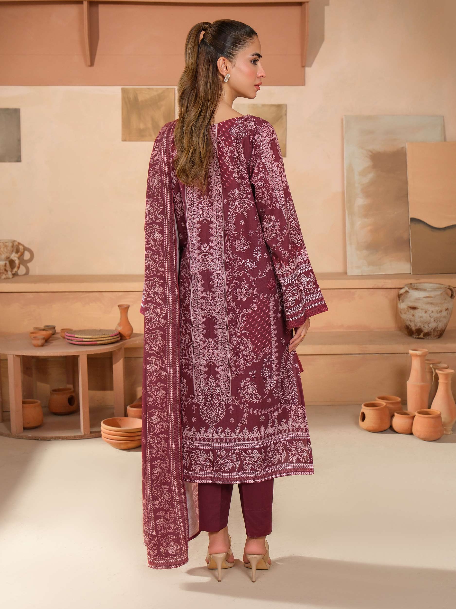 3 Piece Khaddar Suit-Embroidered (Unstitched) - Image 4