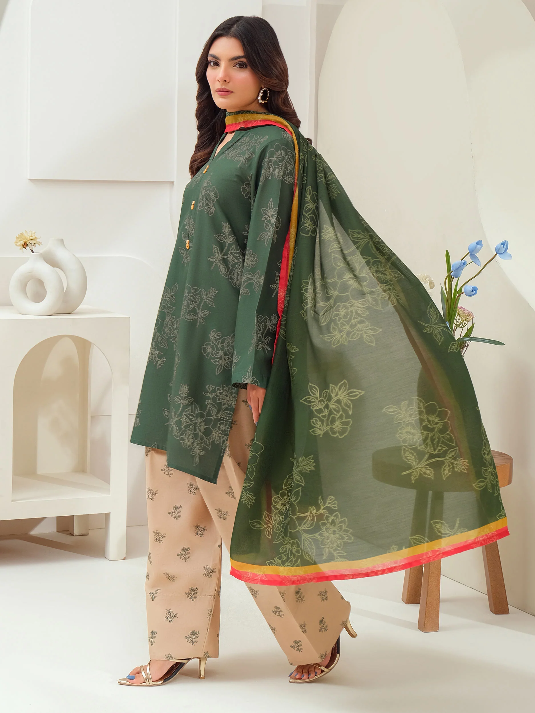 3 Piece Lawn Suit-Paste Print (Unstitched) - Image 3