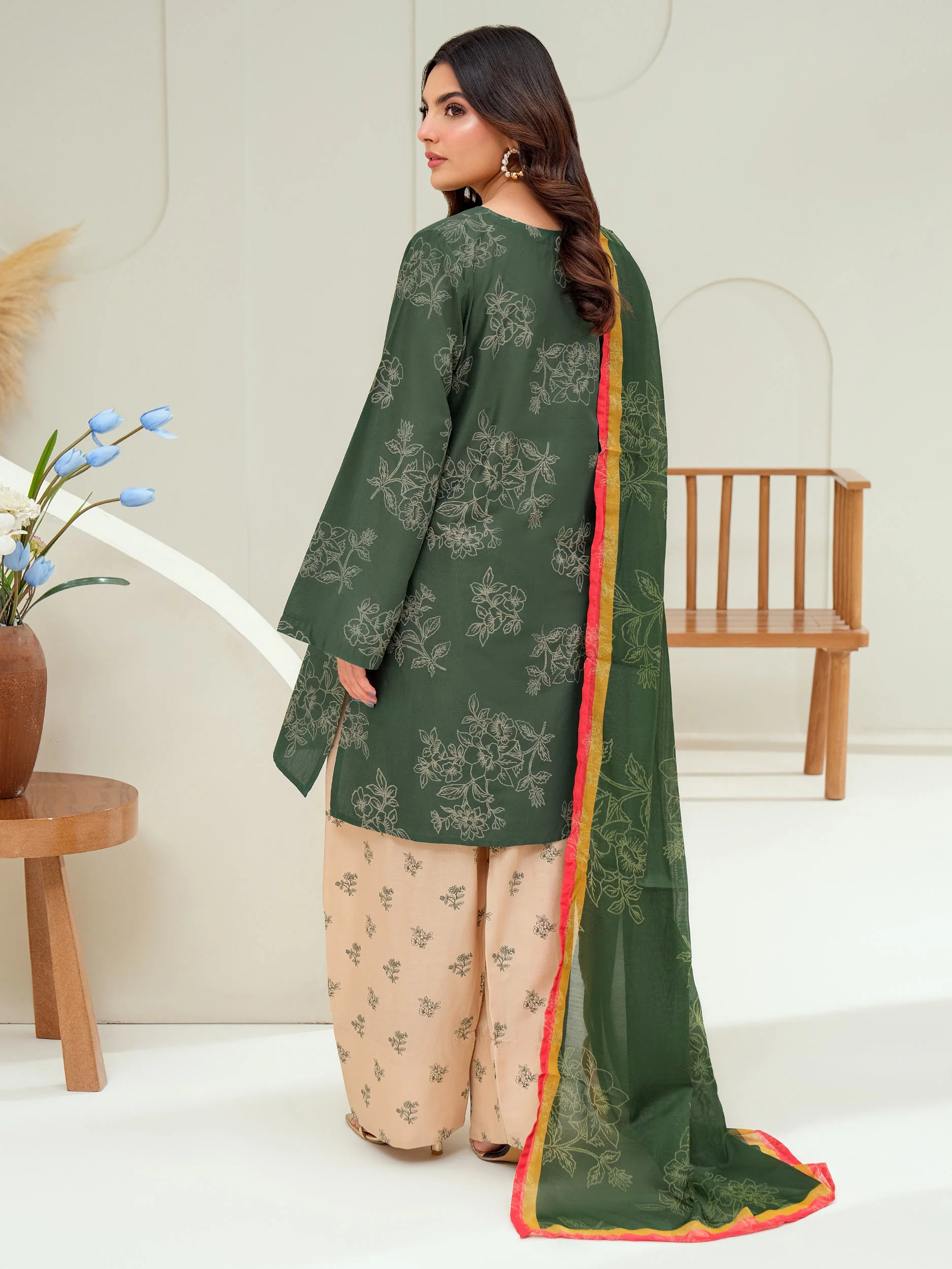 3 Piece Lawn Suit-Paste Print (Unstitched) - Image 7