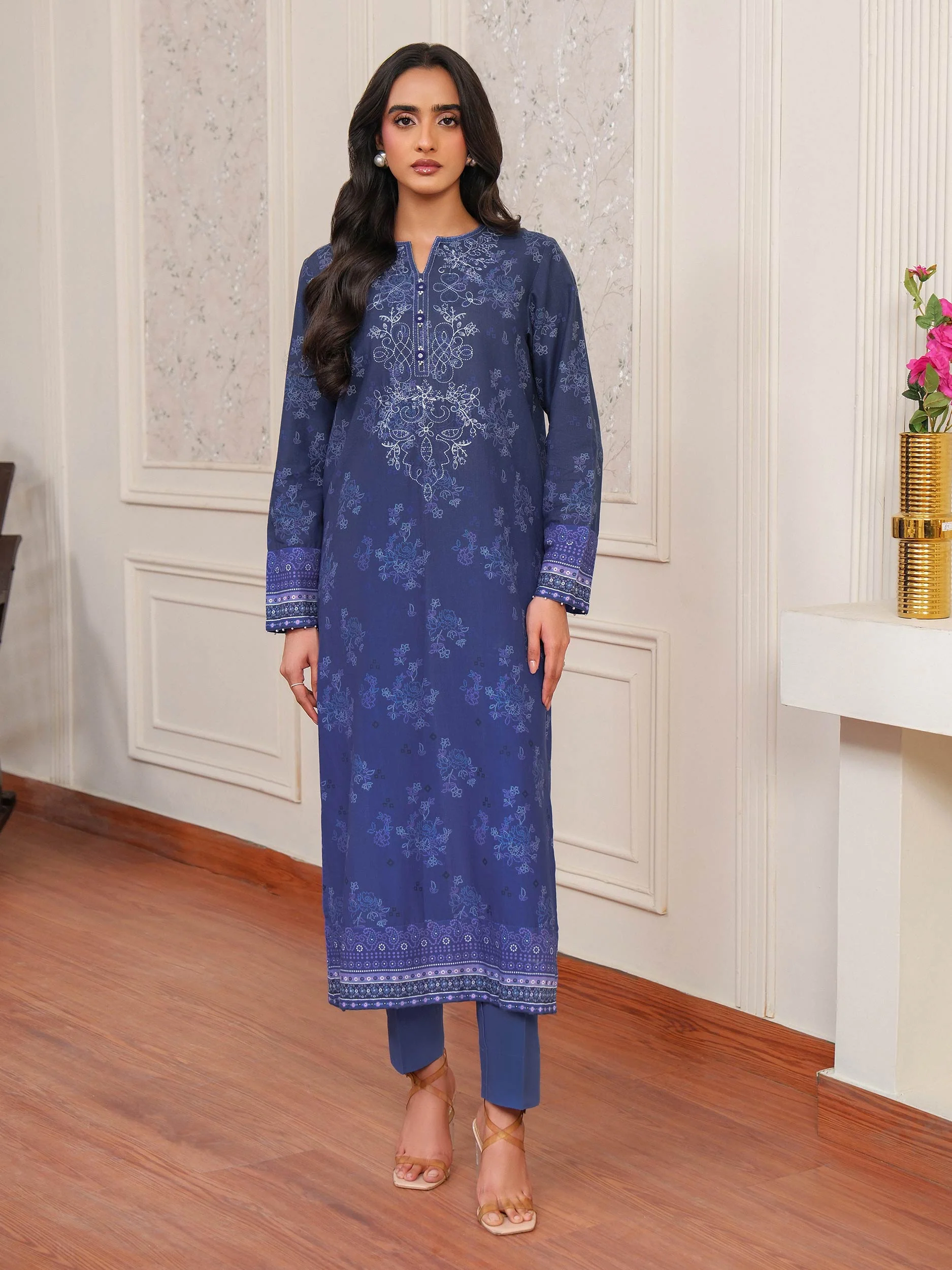 2 Piece Khaddar Suit-Embroidered (Unstitched) - Image 2
