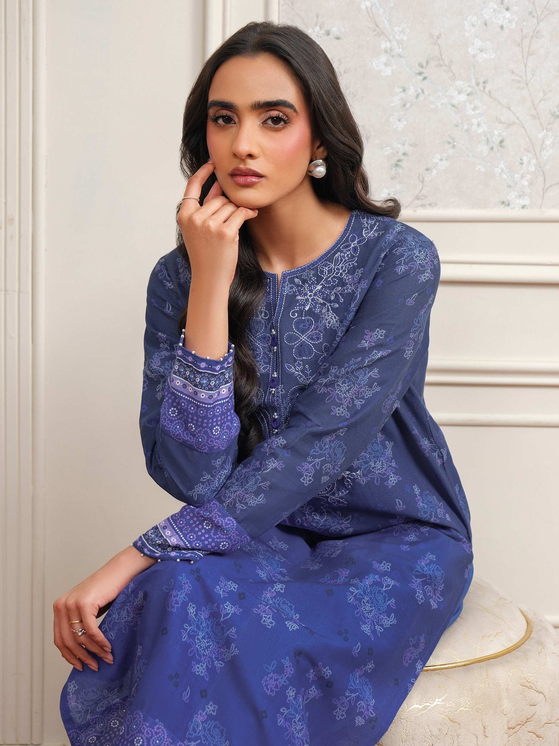 2 Piece Khaddar Suit-Embroidered (Unstitched) - Image 7