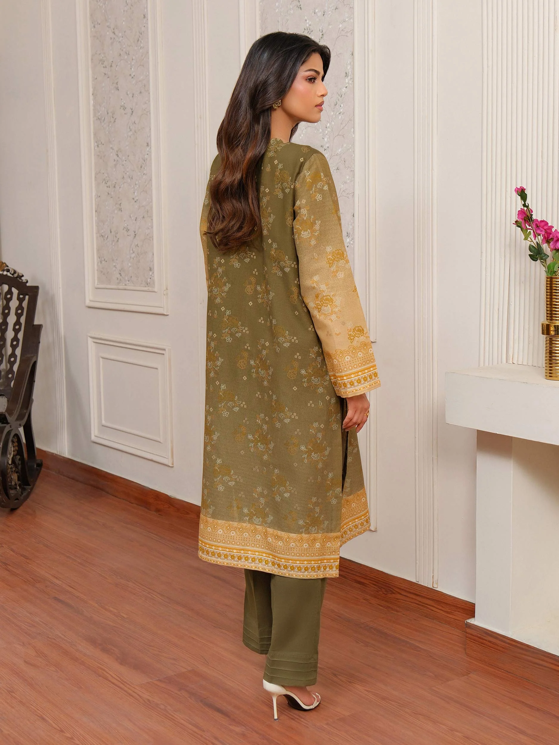 2 Piece Khaddar Suit-Embroidered (Unstitched) - Image 6