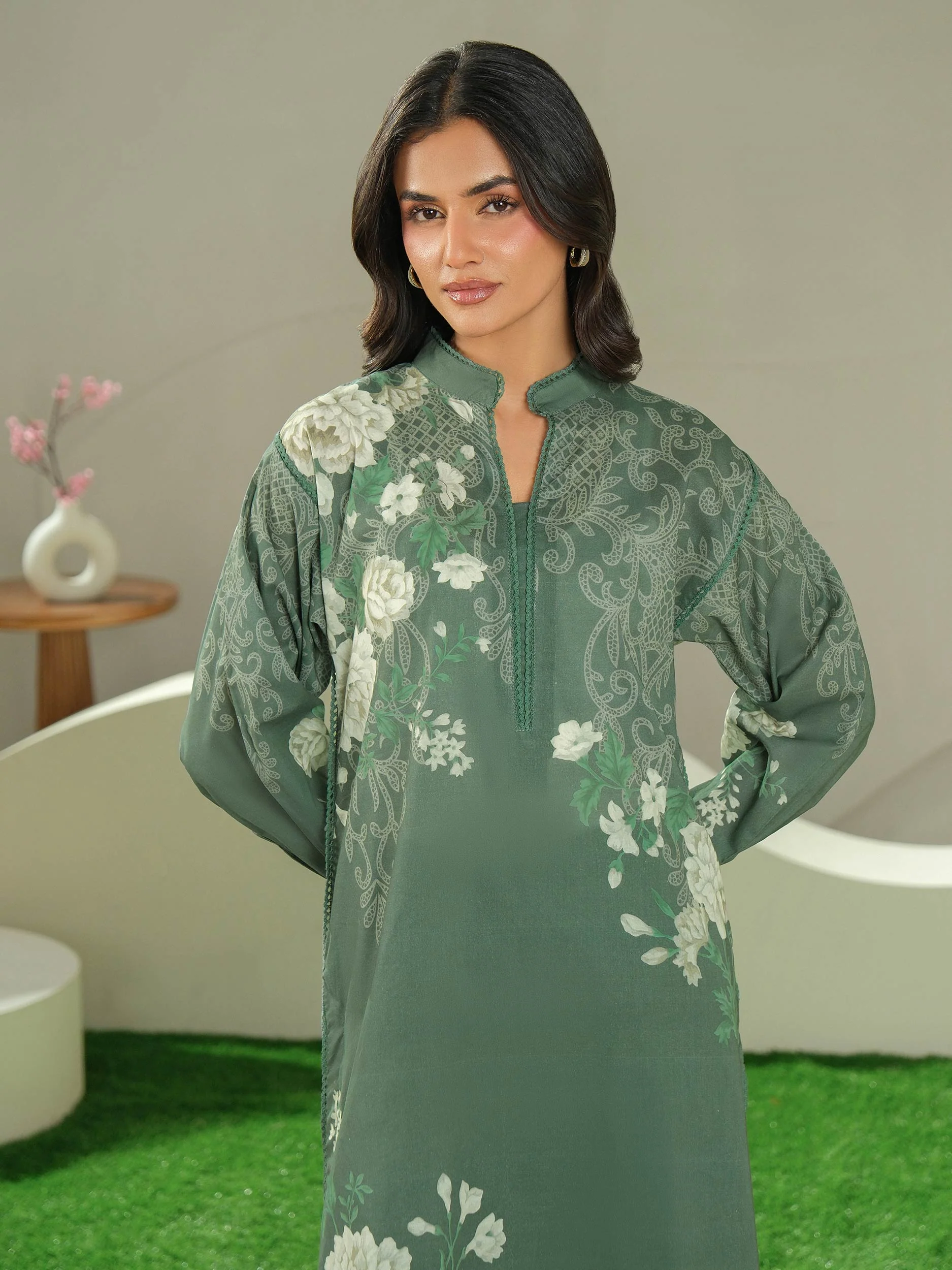2 Piece Lawn Suit-Printed (Unstitched) - Image 2