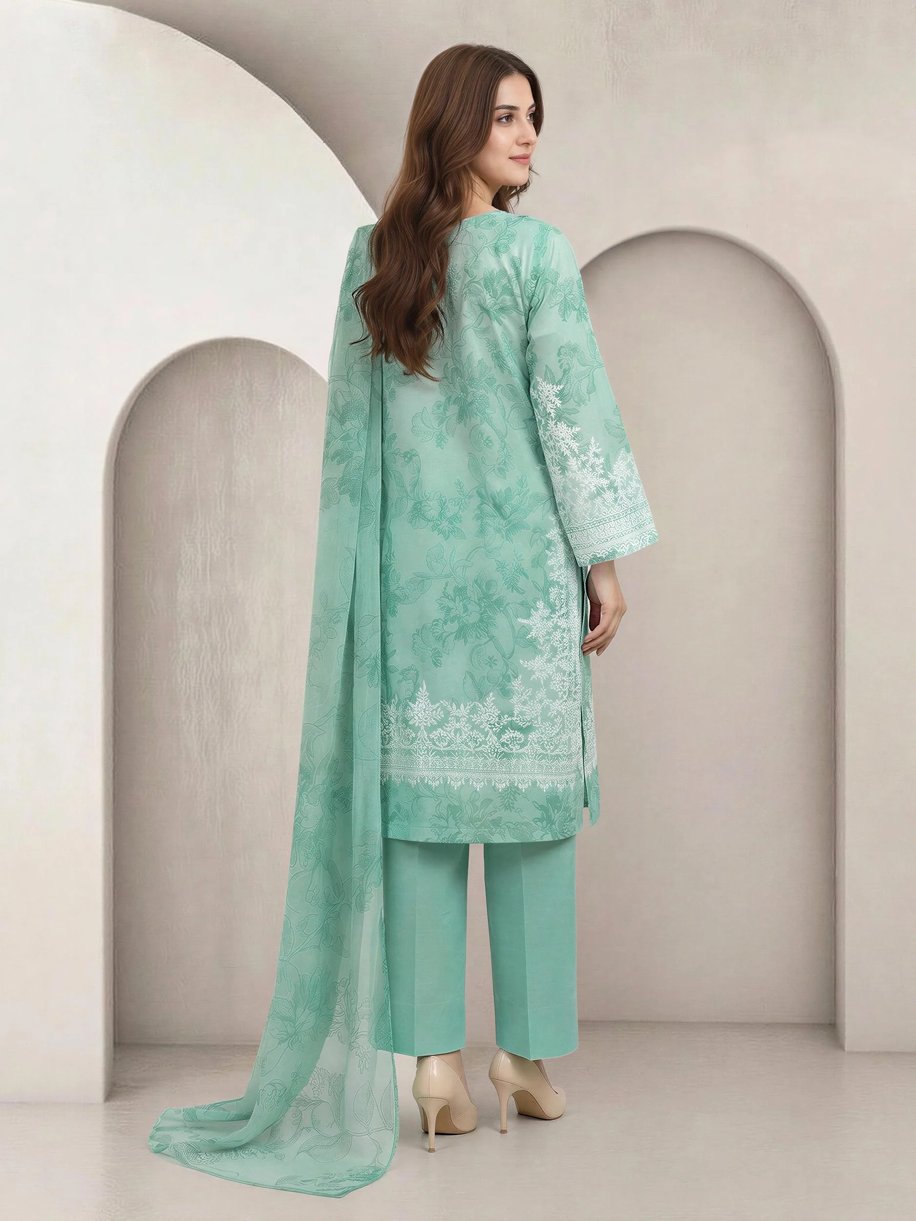 2 Piece Lawn Suit (Unstitched) - Image 3