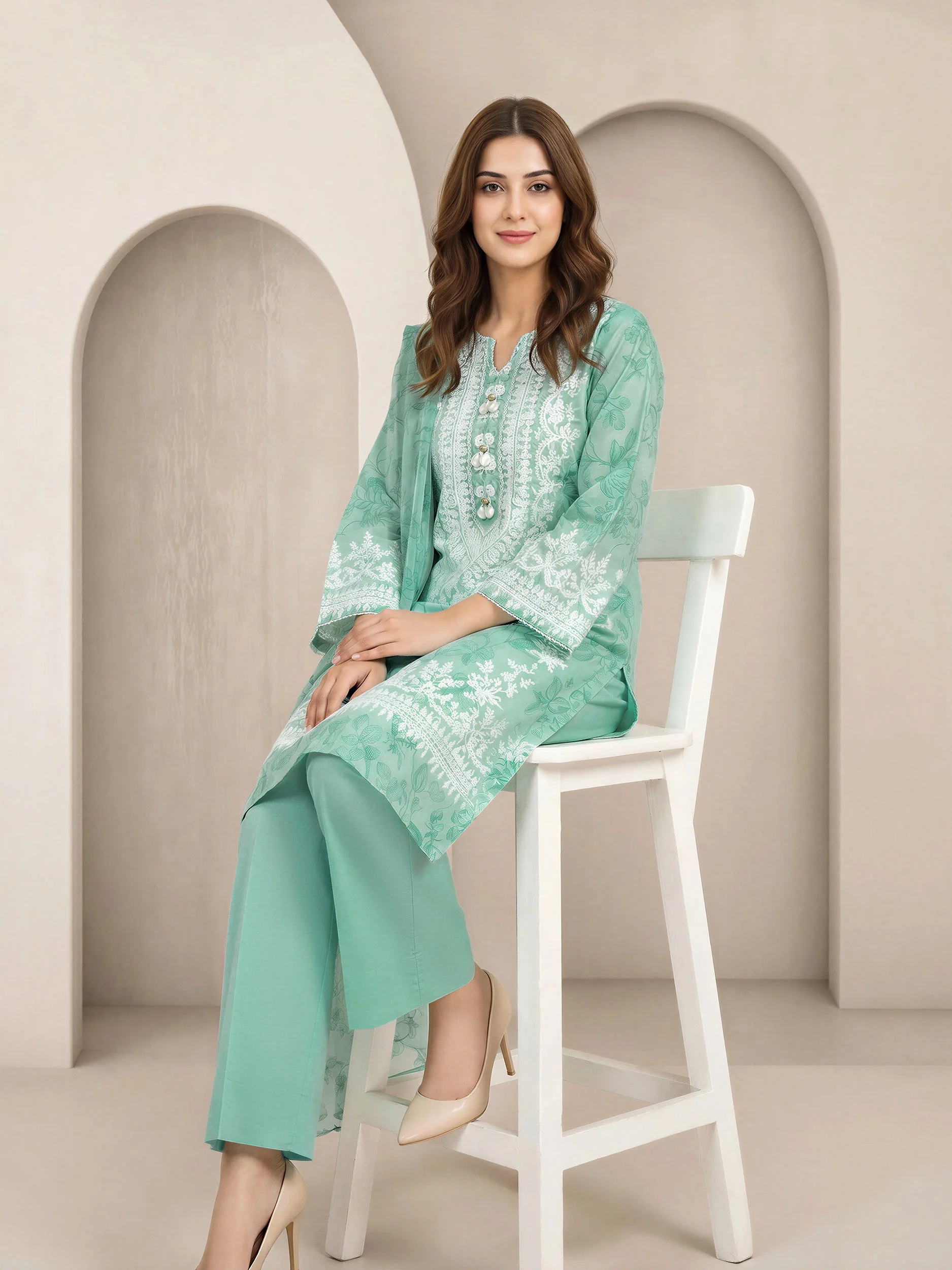 2 Piece Lawn Suit (Unstitched) - Image 5
