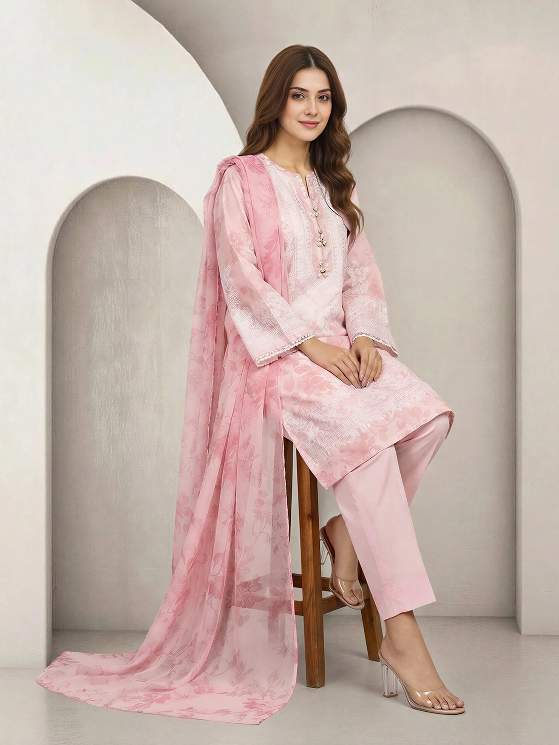 2 Piece Lawn Suit (Unstitched) - Image 4